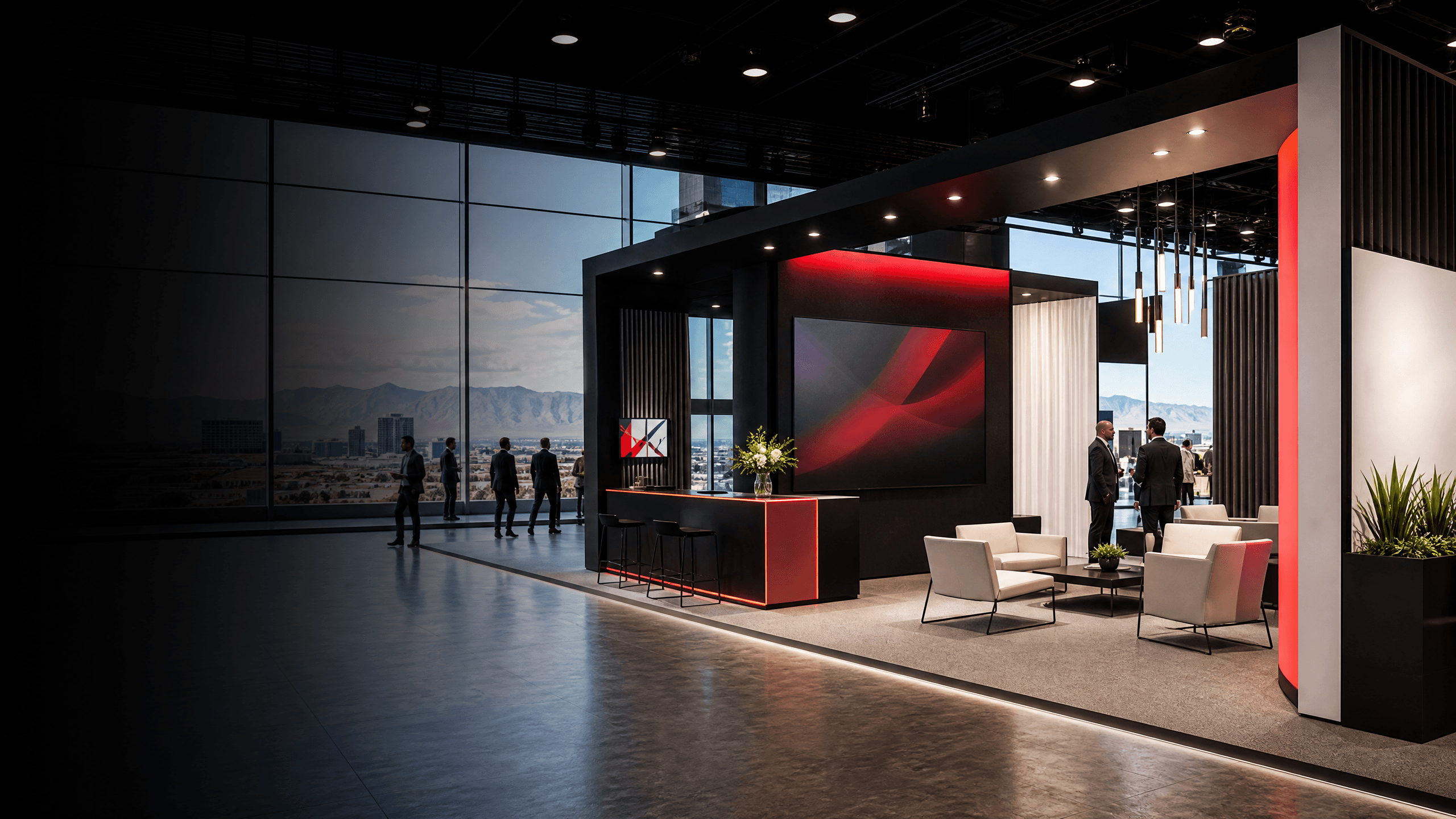 Illustrative Las Vegas display rental with modular exhibit architecture