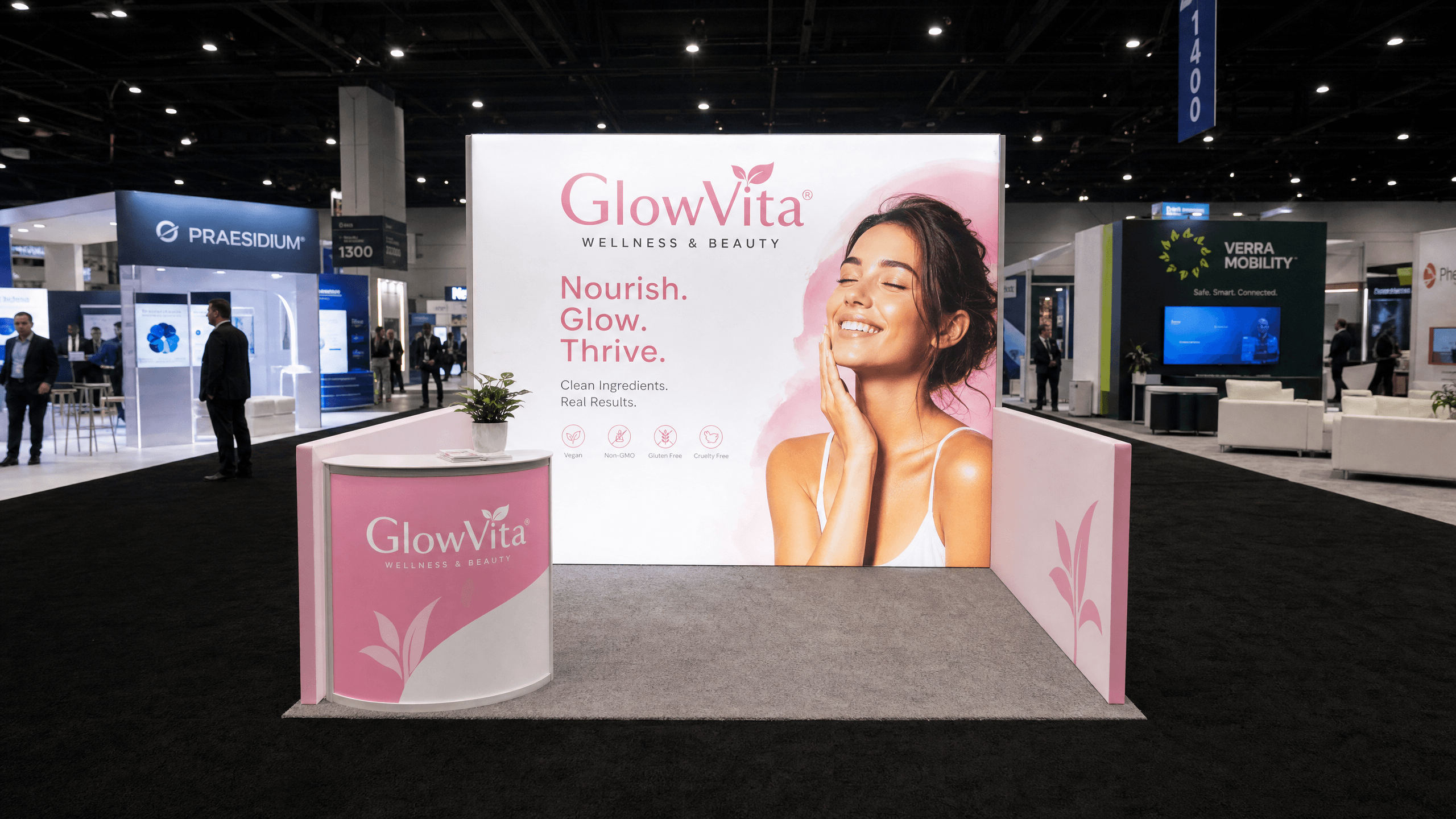 10x10 LED Exhibit Rental for PGA Show Orlando