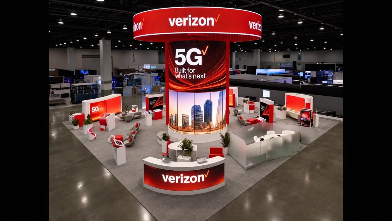 30x40 Dynamic LED Exhibit for InfoComm Telecom Brands