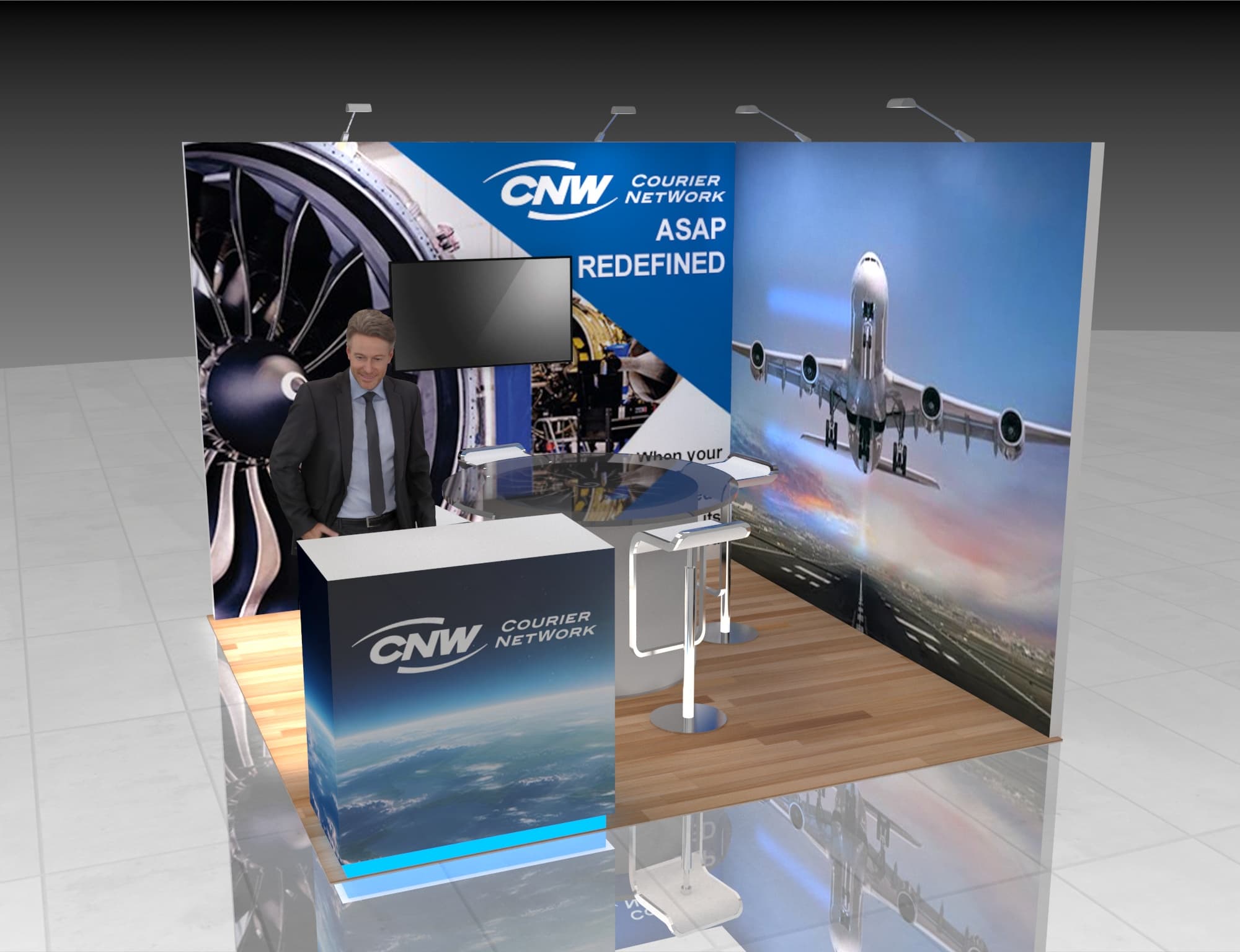 10 x 10 Trade Show Exhibit Rental