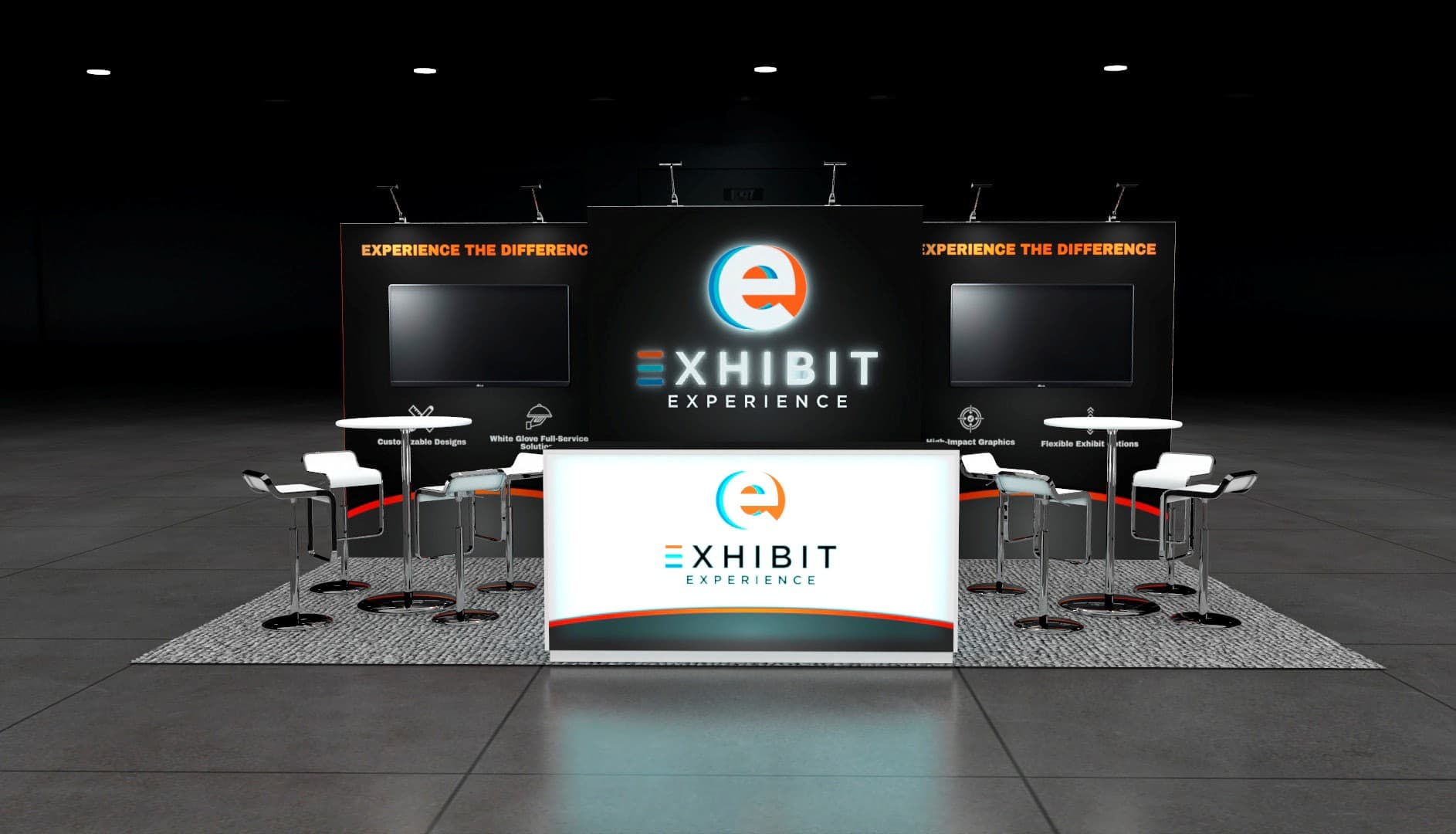 10 x 20 Affordable Trade Show Exhibit Rental Package – Option 3