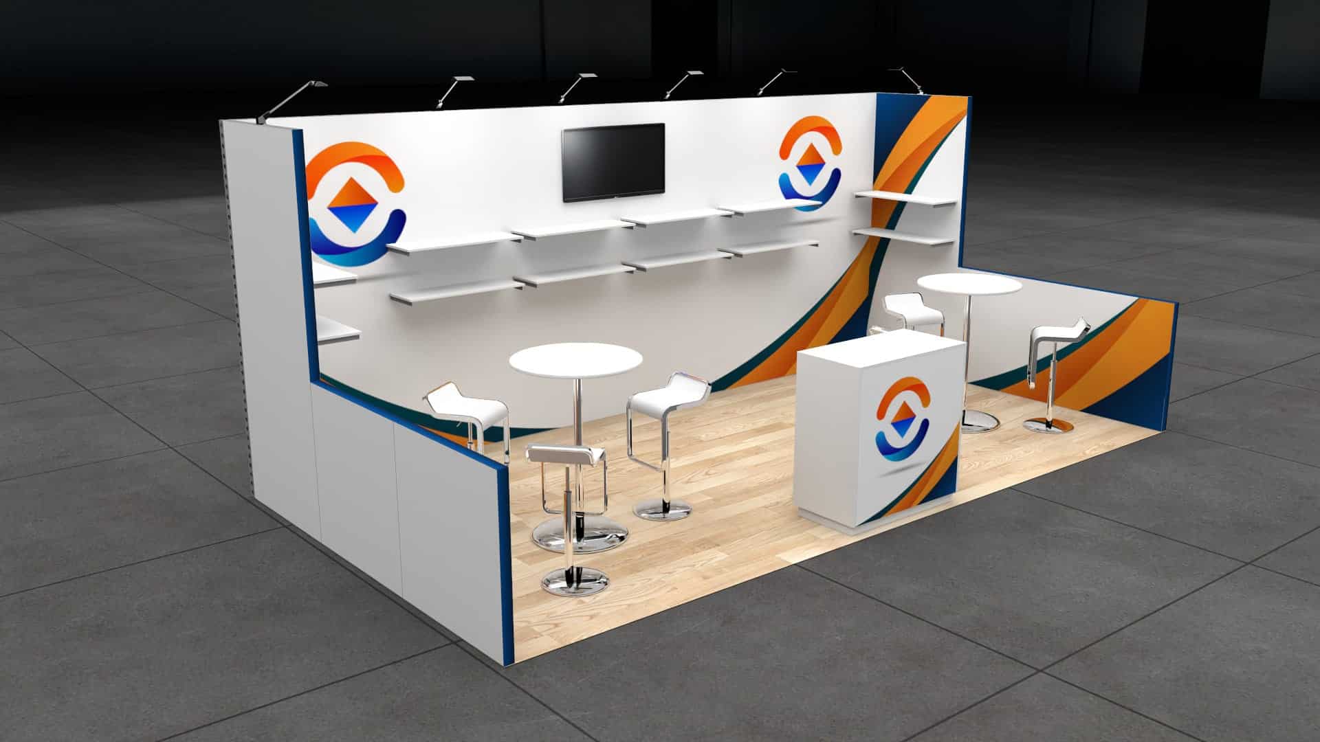 Custom Modular 10 x 20 Trade Show Exhibits