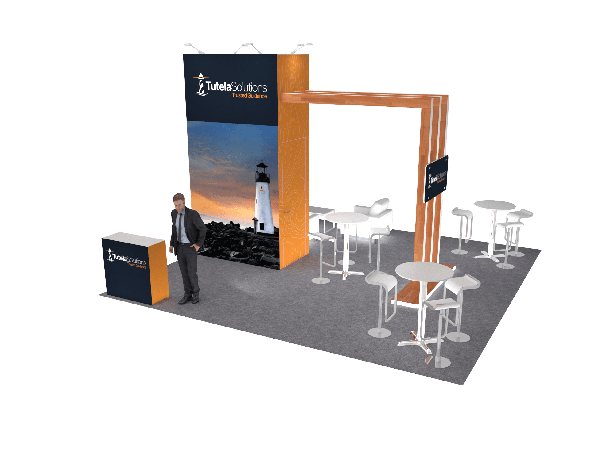 20x20 Exhibit Rental Stand Display