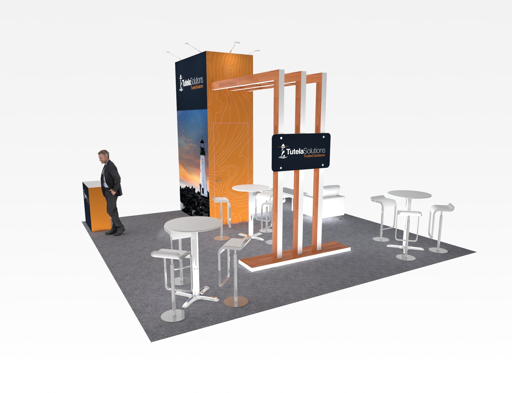 20x20 Exhibit Rental Stand Display