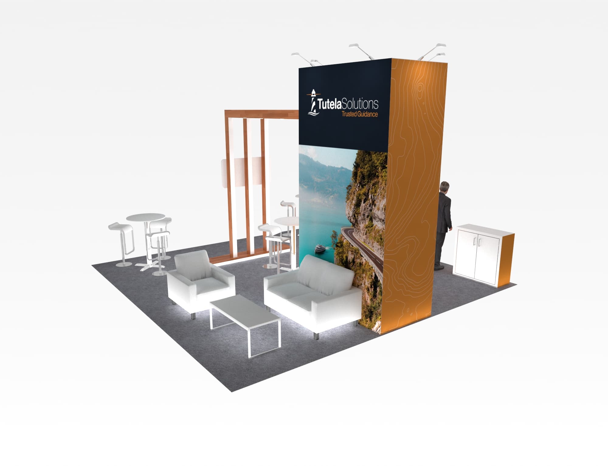 20x20 Exhibit Rental Stand Display