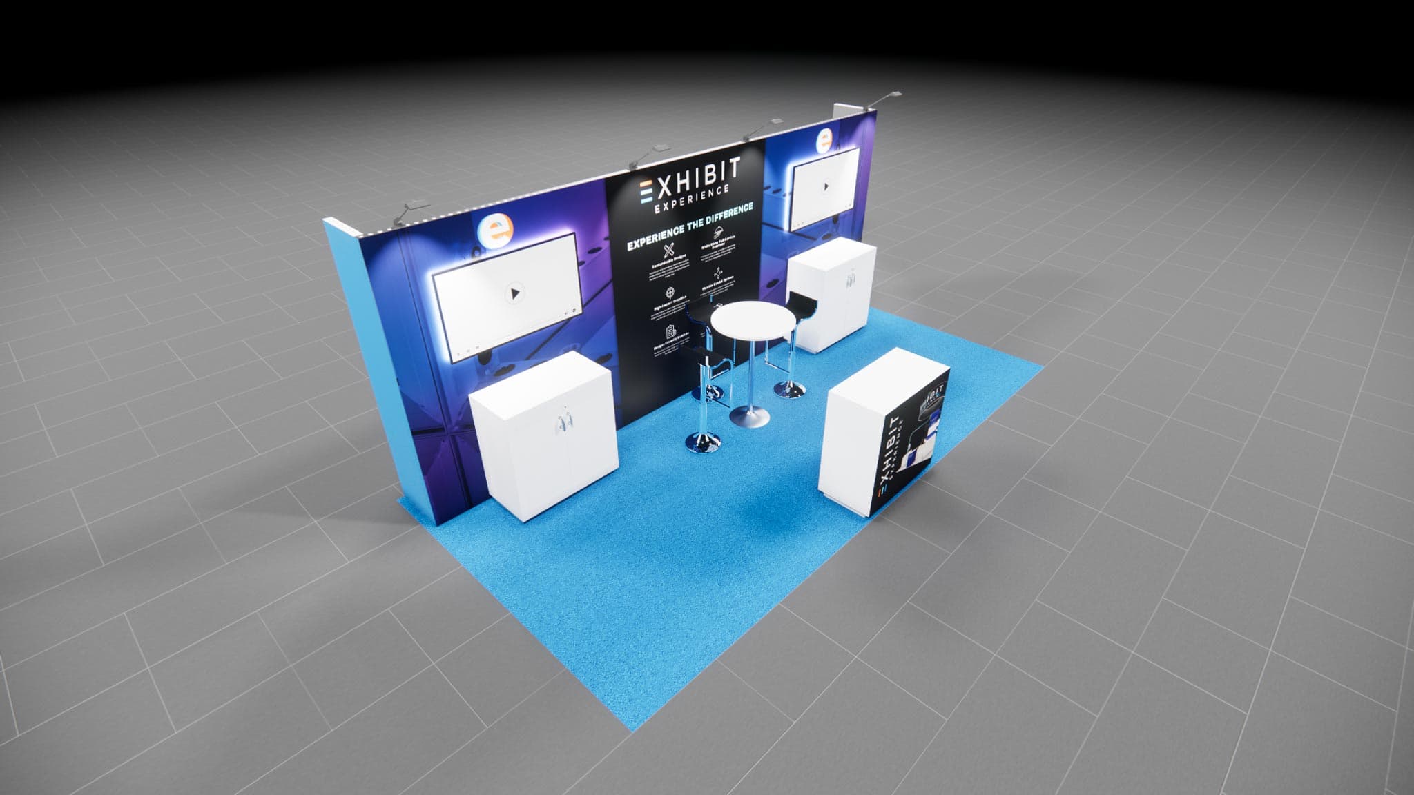 10 x 20 Affordable Trade Show Exhibit Rental Package – Option 5