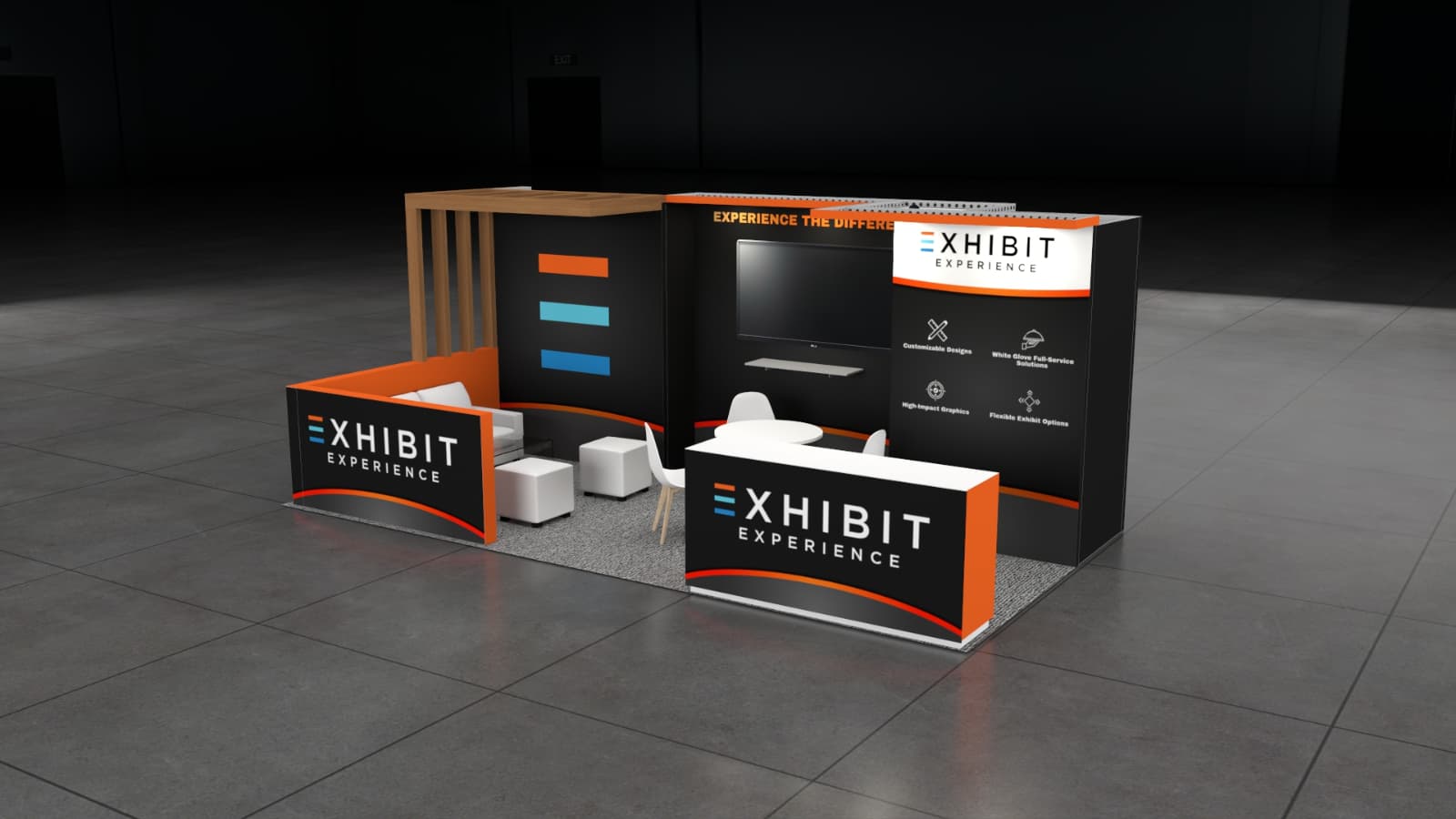 10 x 20 Affordable Trade Show Exhibit Rental Package – Option 2