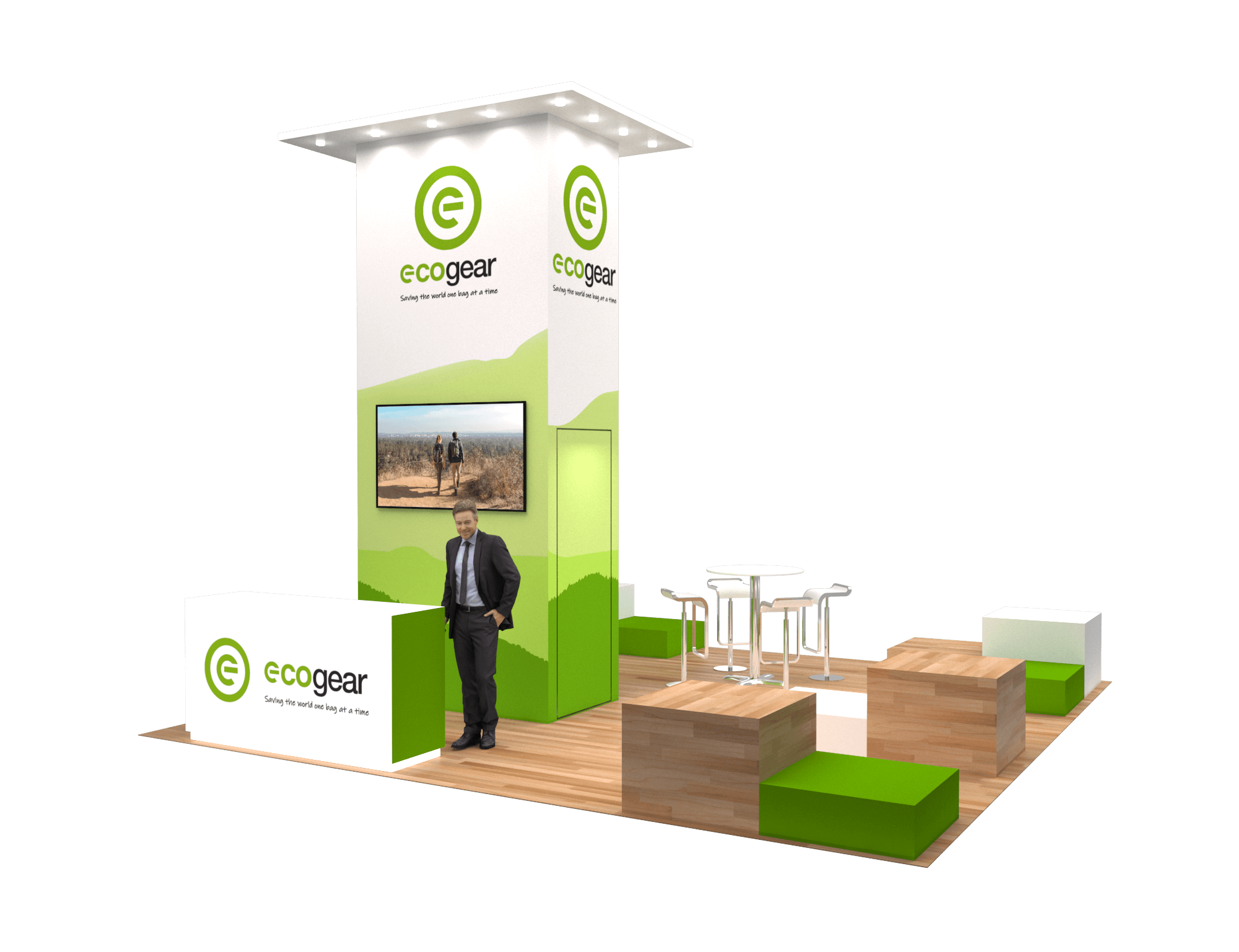 20x20 Display Trade Show Booth Rental