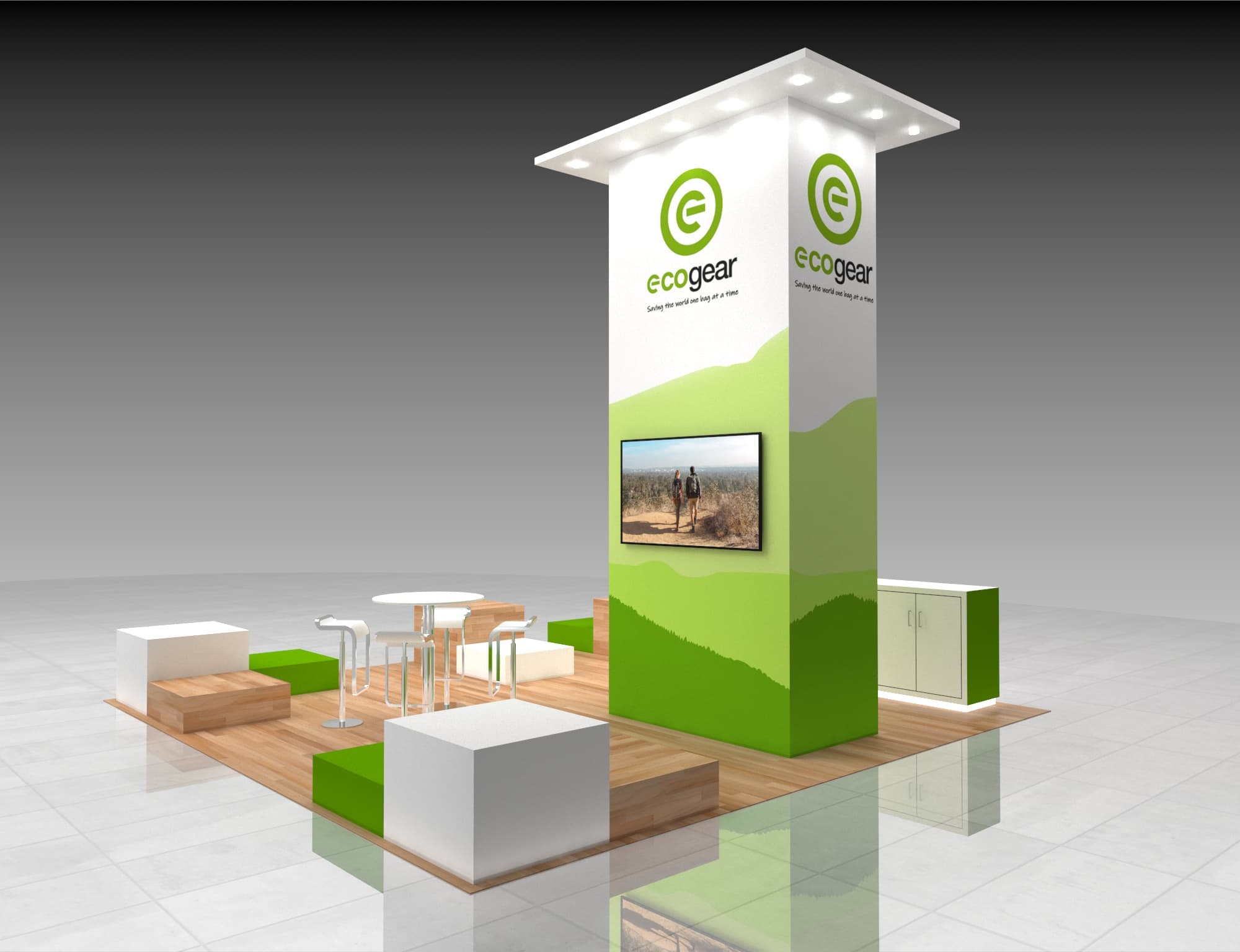 20x20 Display Trade Show Booth Rental