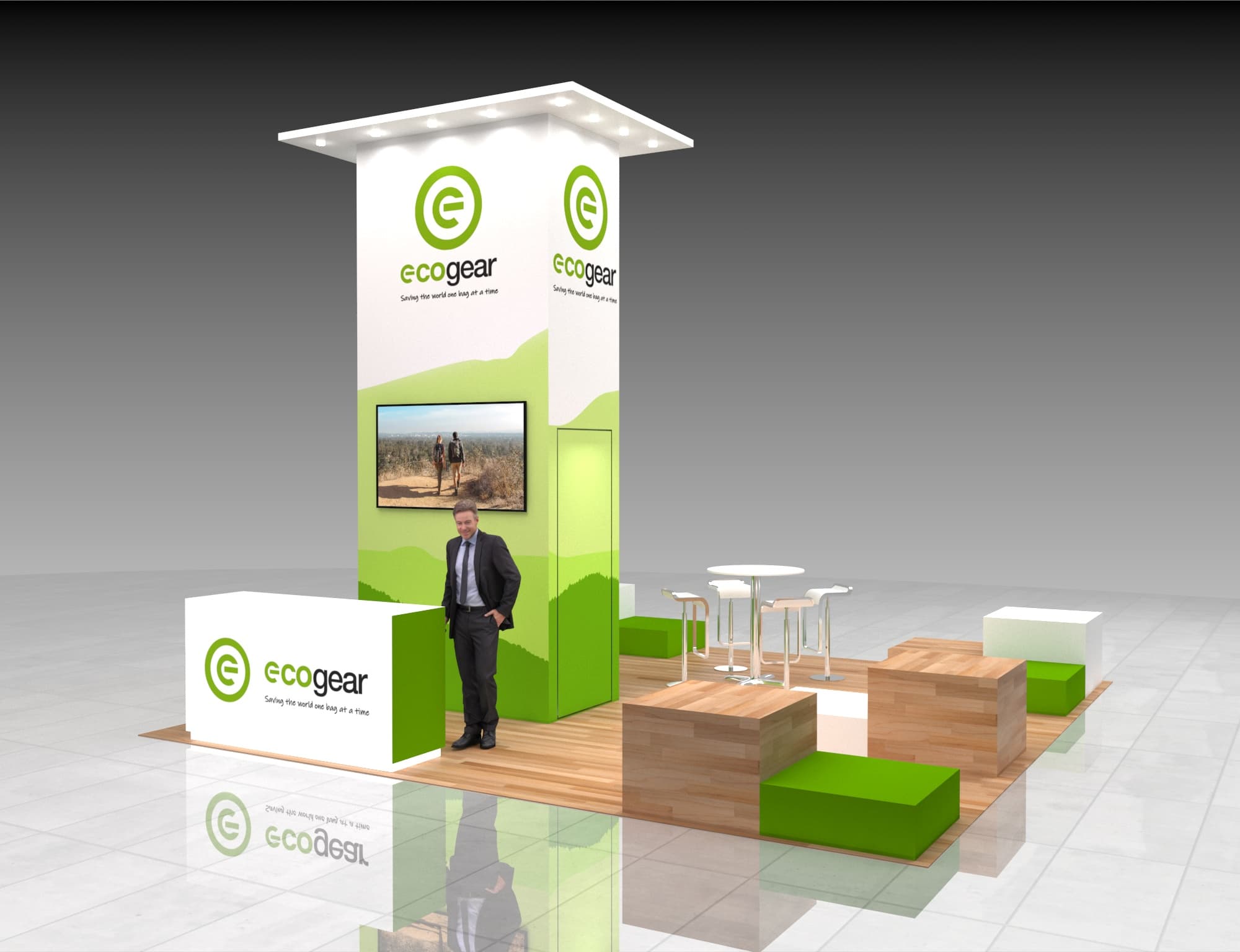20x20 Display Trade Show Booth Rental