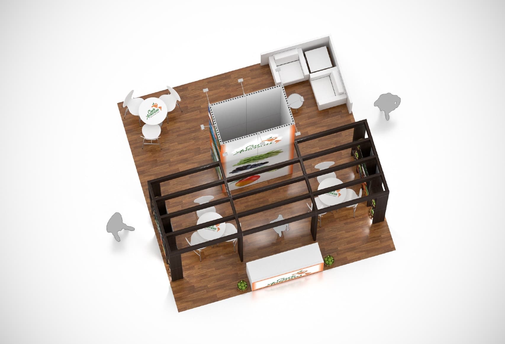 20 x 20 Food & Beverage Trade Show Booth Rental