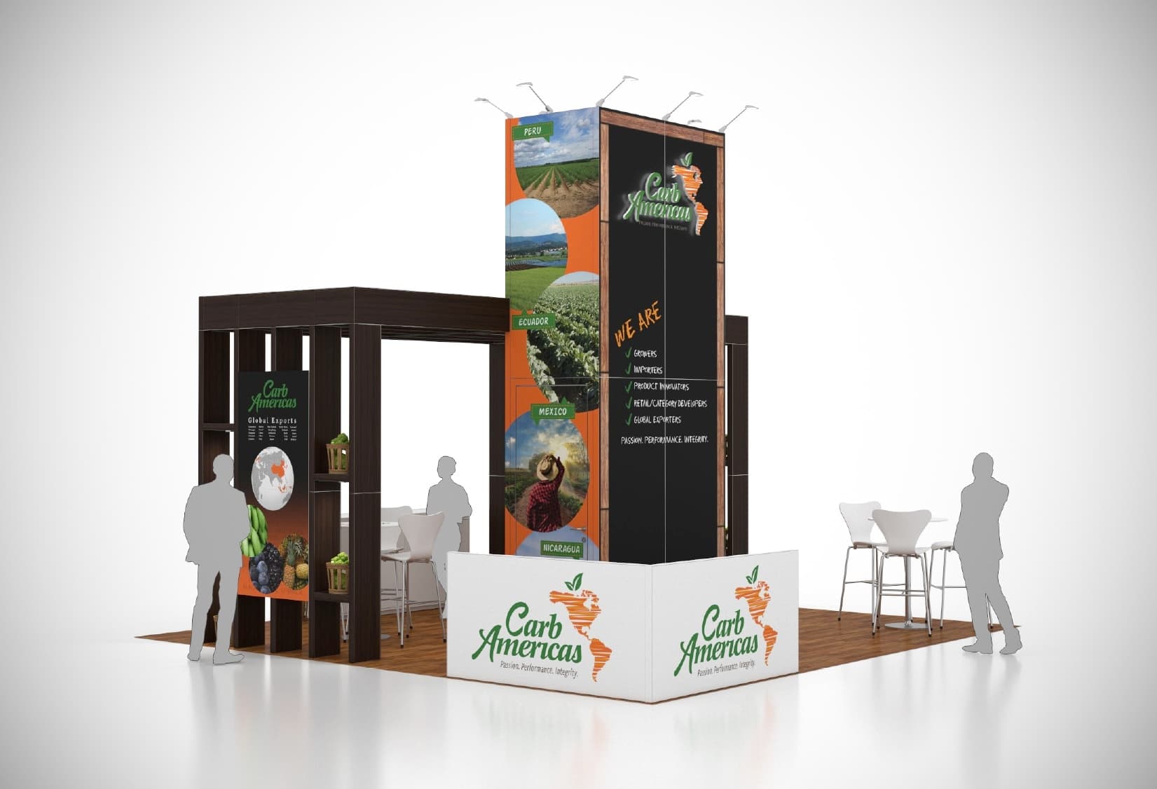 20 x 20 Food & Beverage Trade Show Booth Rental