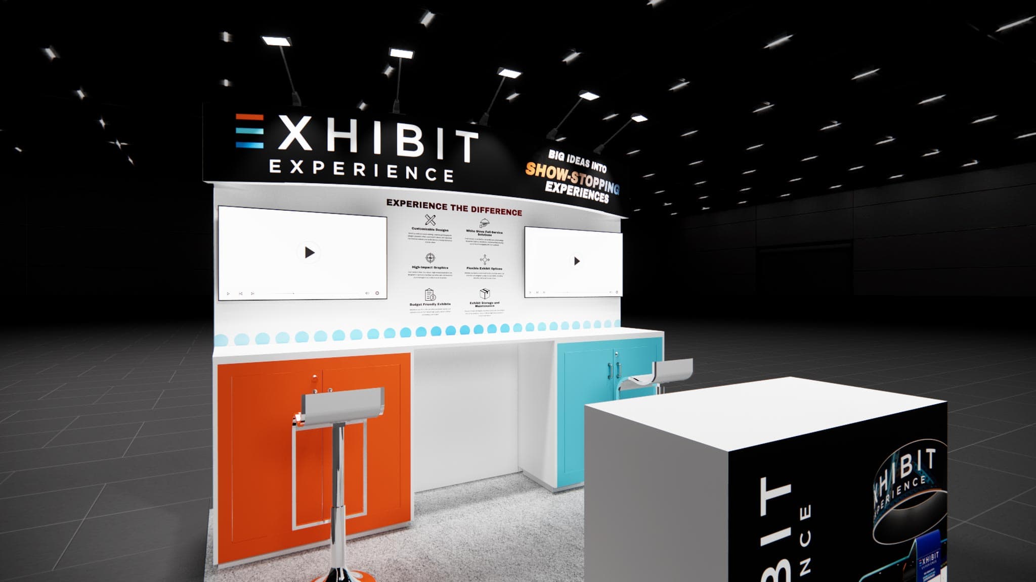 10 x 10 Affordable Trade Show Exhibit Rental Package – Option 7