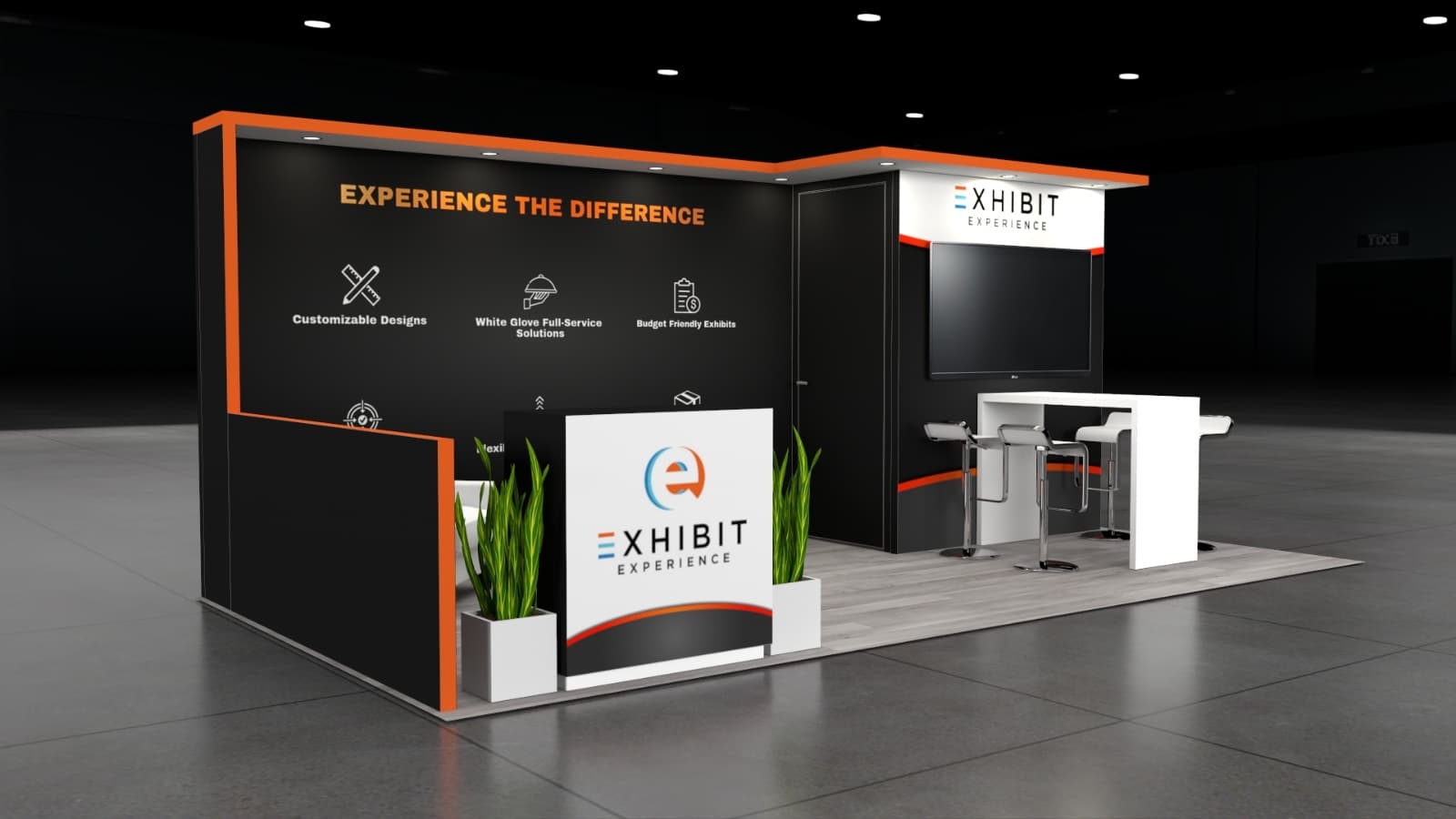 10 x 20 Affordable Trade Show Exhibit Rental Package – Option 1
