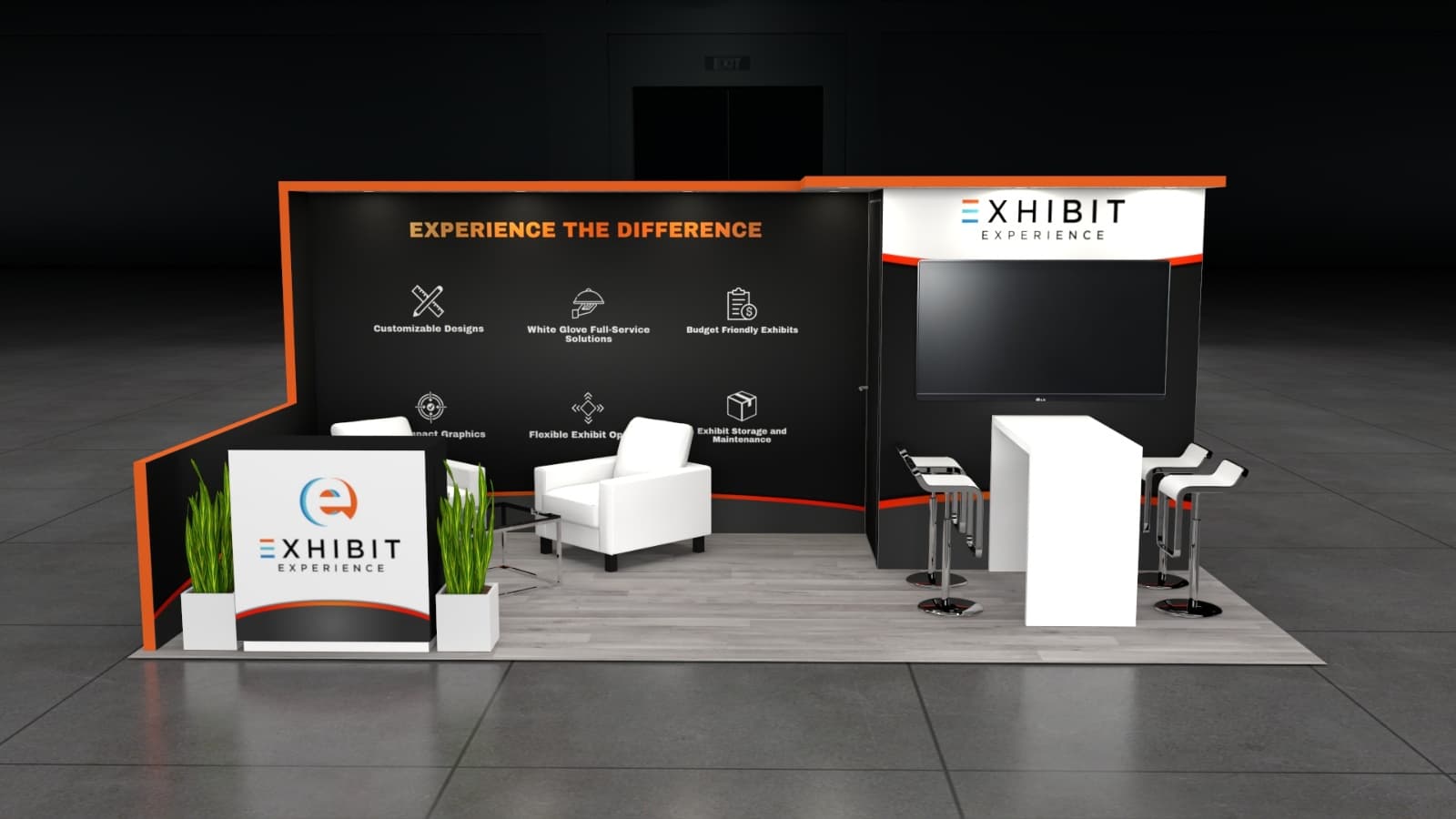 10 x 20 Affordable Trade Show Exhibit Rental Package – Option 1