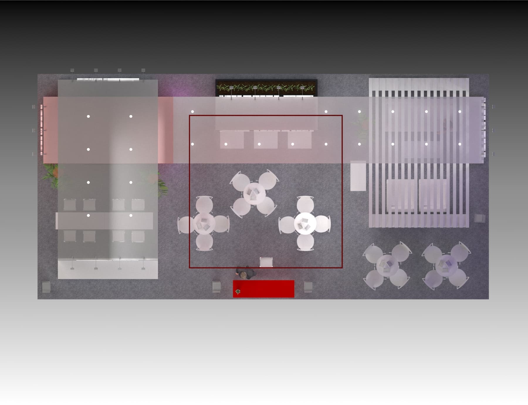 44x25 Custom Exhibit Rental for Mobile World Congress