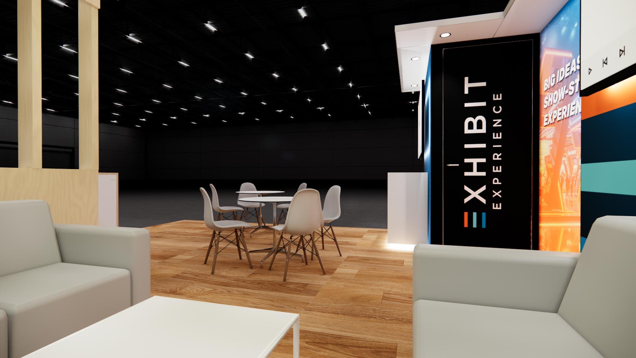 20 x 20 Affordable Trade Show Exhibit Rental Package - Option 1