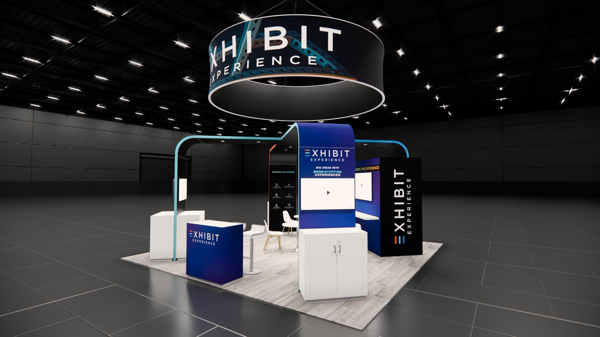 20 x 20 Affordable Trade Show Exhibit Rental Package - Option 4
