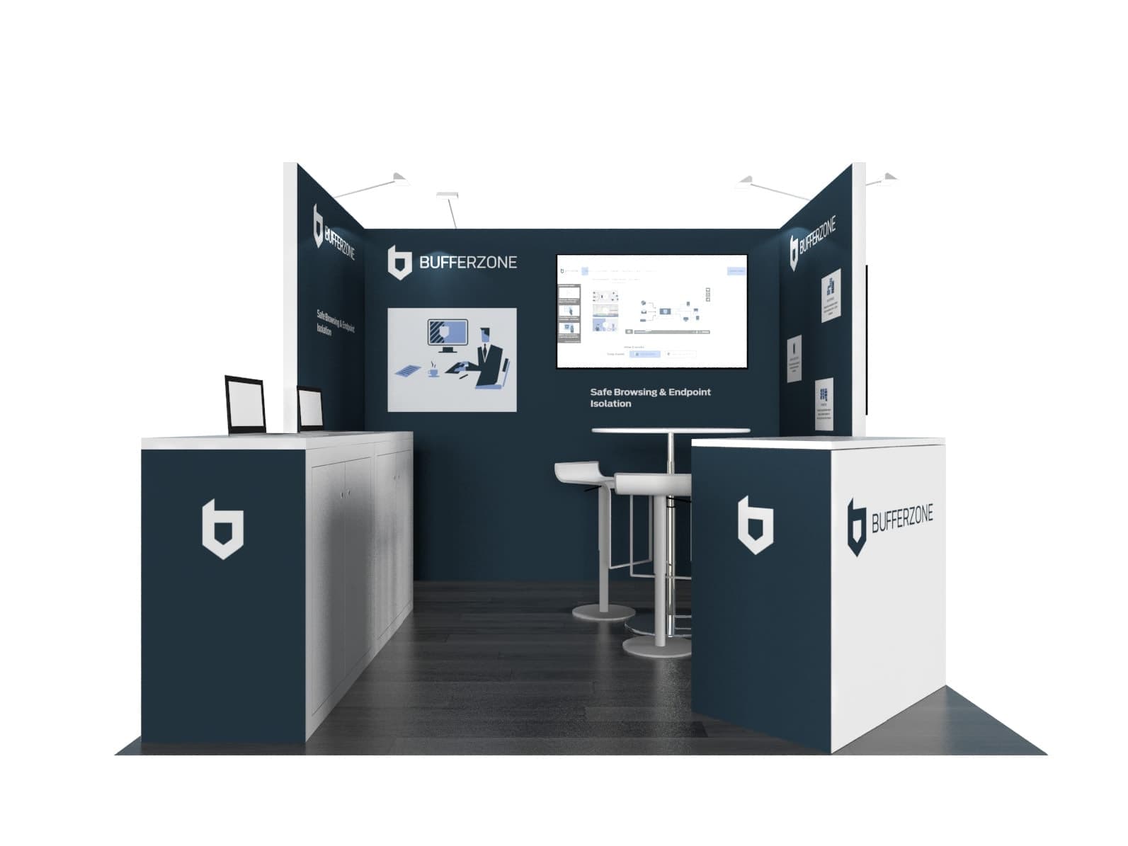TPE24 10 x 10 Black Hat Trade Show Exhibit Rental