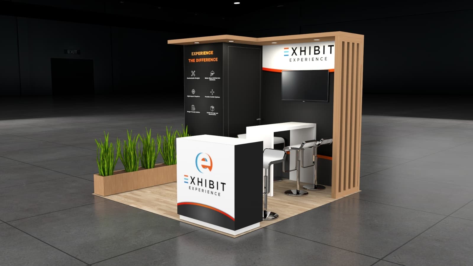 10 x 10 Affordable Trade Show Exhibit Rental Package - Option 1