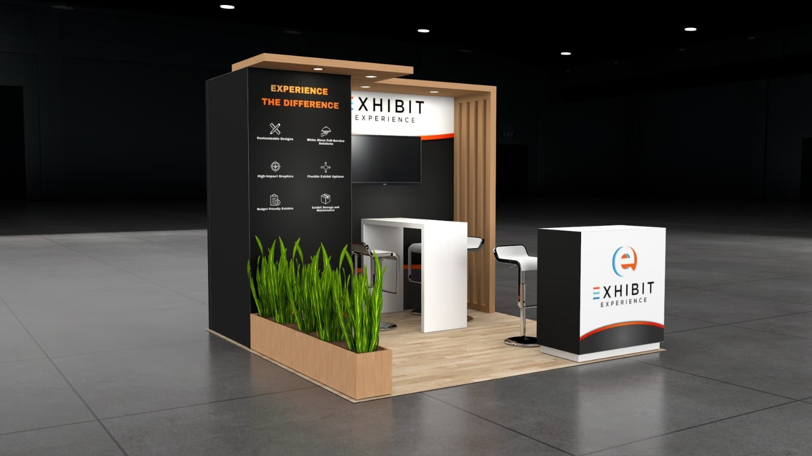 10 x 10 Affordable Trade Show Exhibit Rental Package - Option 1