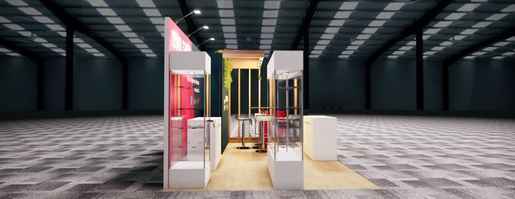 MJBIZCON trade show booth 10 x 20 trade show display rental