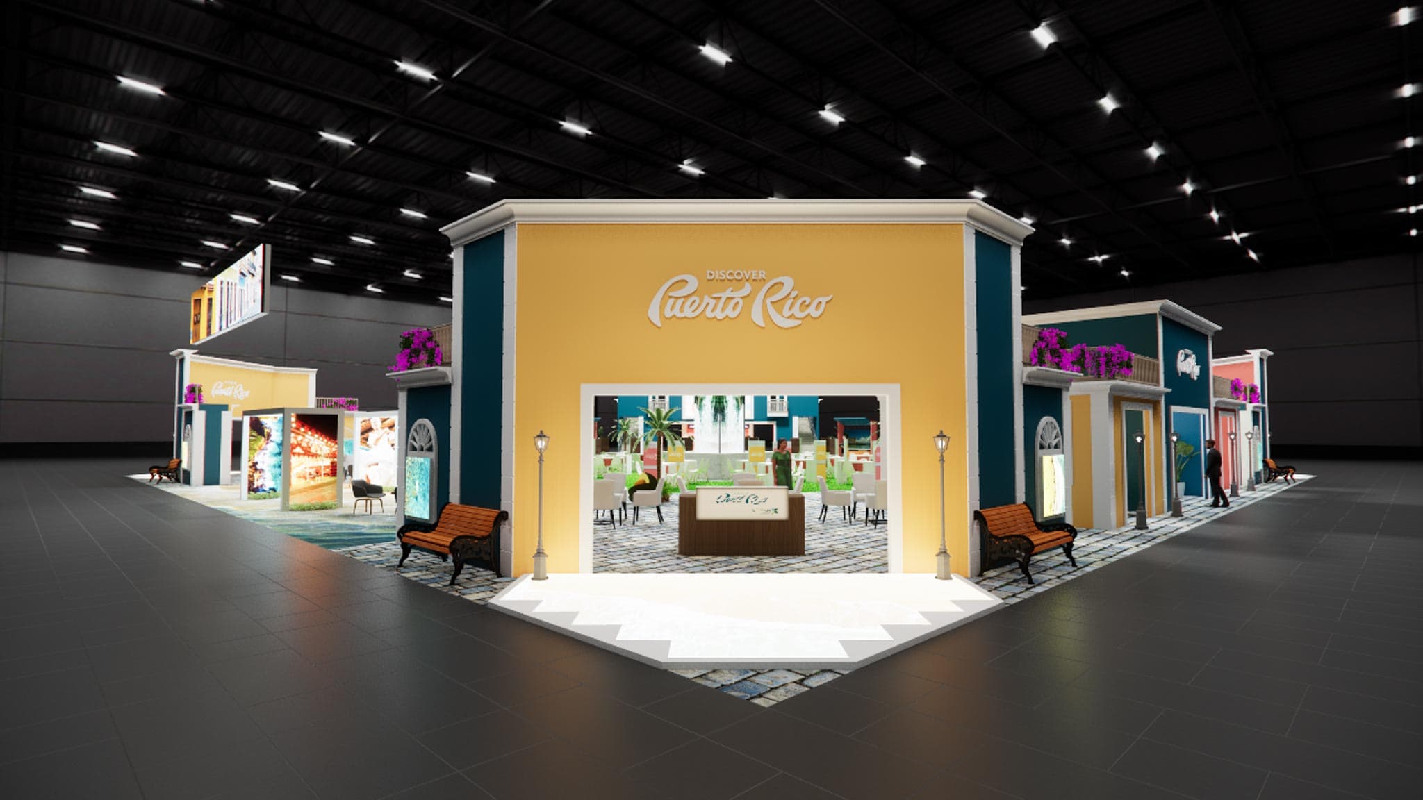120 x 120 Double Deck Trade Show Booth Rental