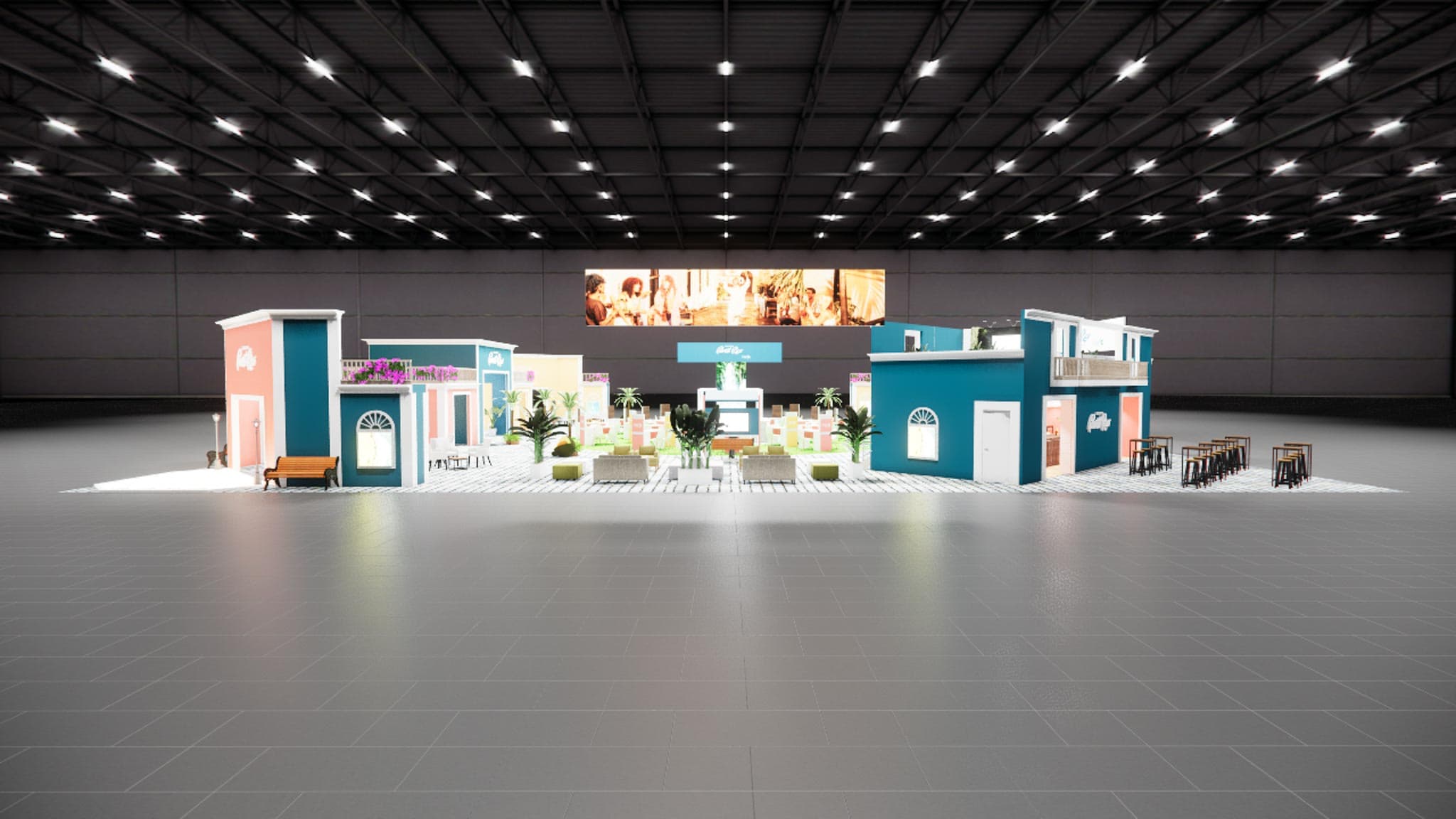 120 x 120 Double Deck Trade Show Booth Rental