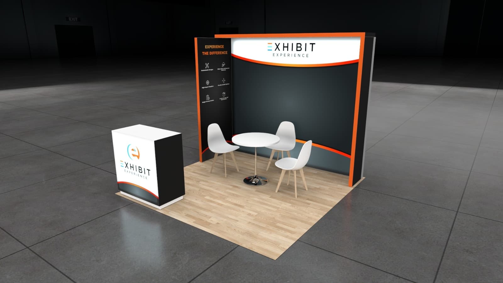 10 x 10 Affordable Trade Show Exhibit Rental Package – Option 6