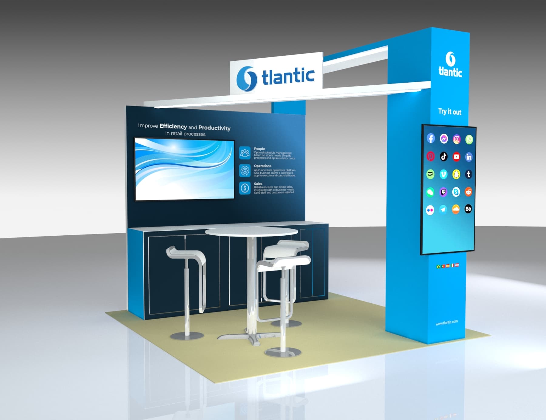 10 x 10 Exhibit Trade Show Booth Rental