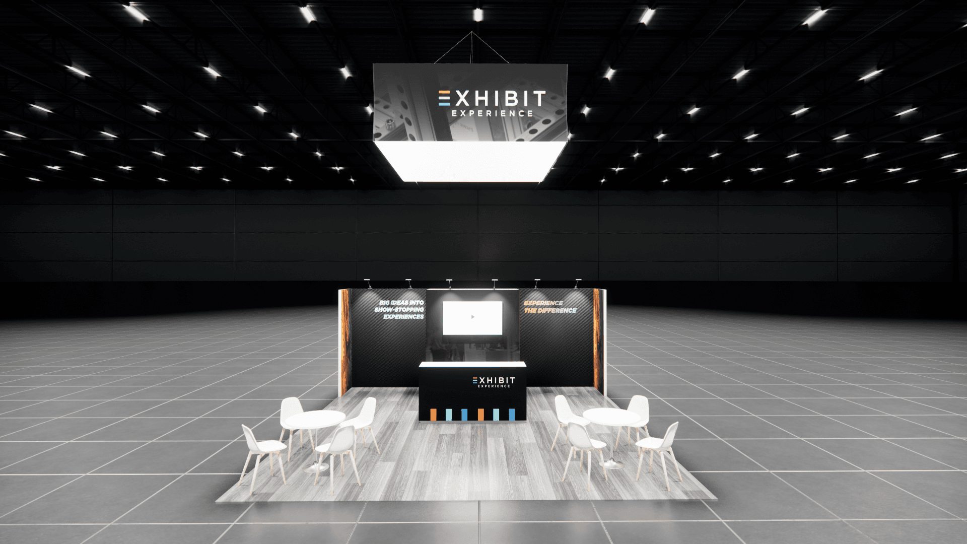 20 x 20 Affordable Trade Show Exhibit Rental Package - Option 3