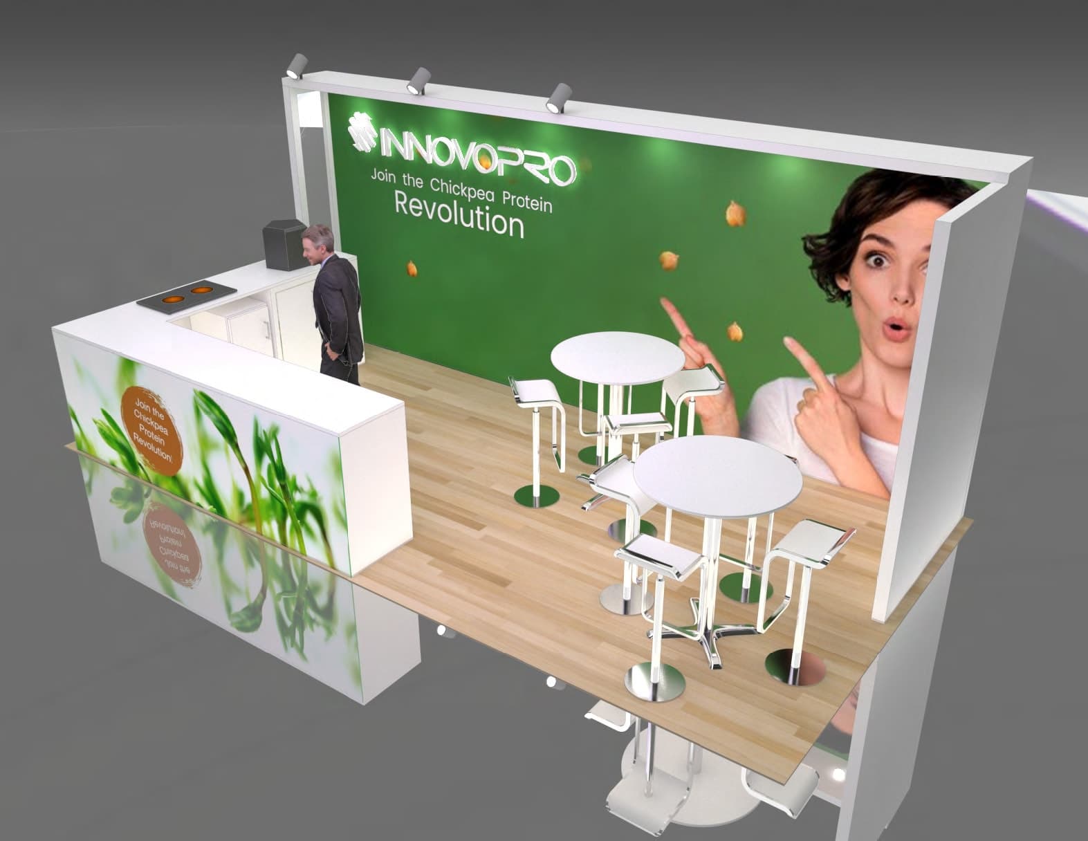 10x20 Health Food Company Trade Show Booth Rental