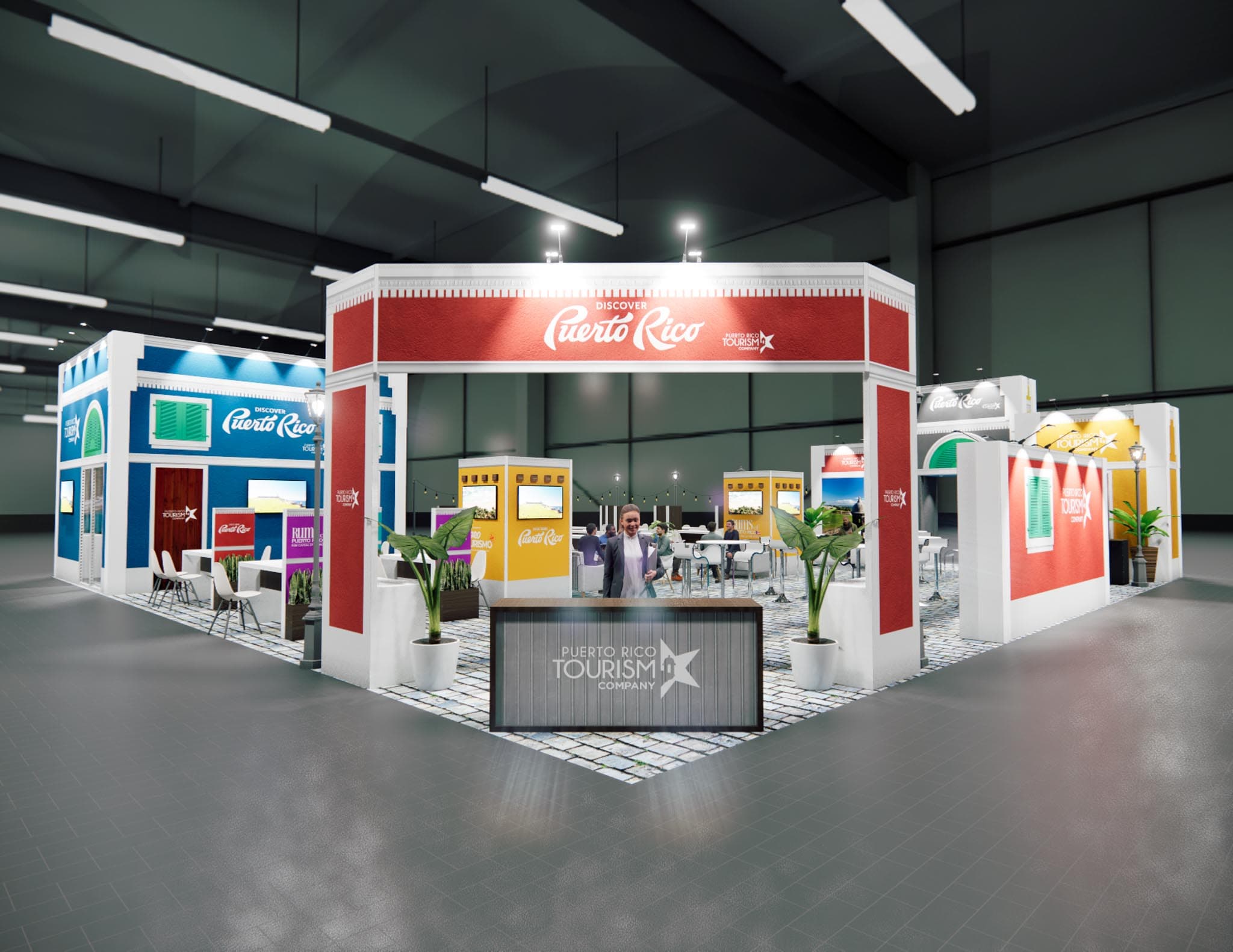 60 x 60 Trade Show Double Deck Stand Rental