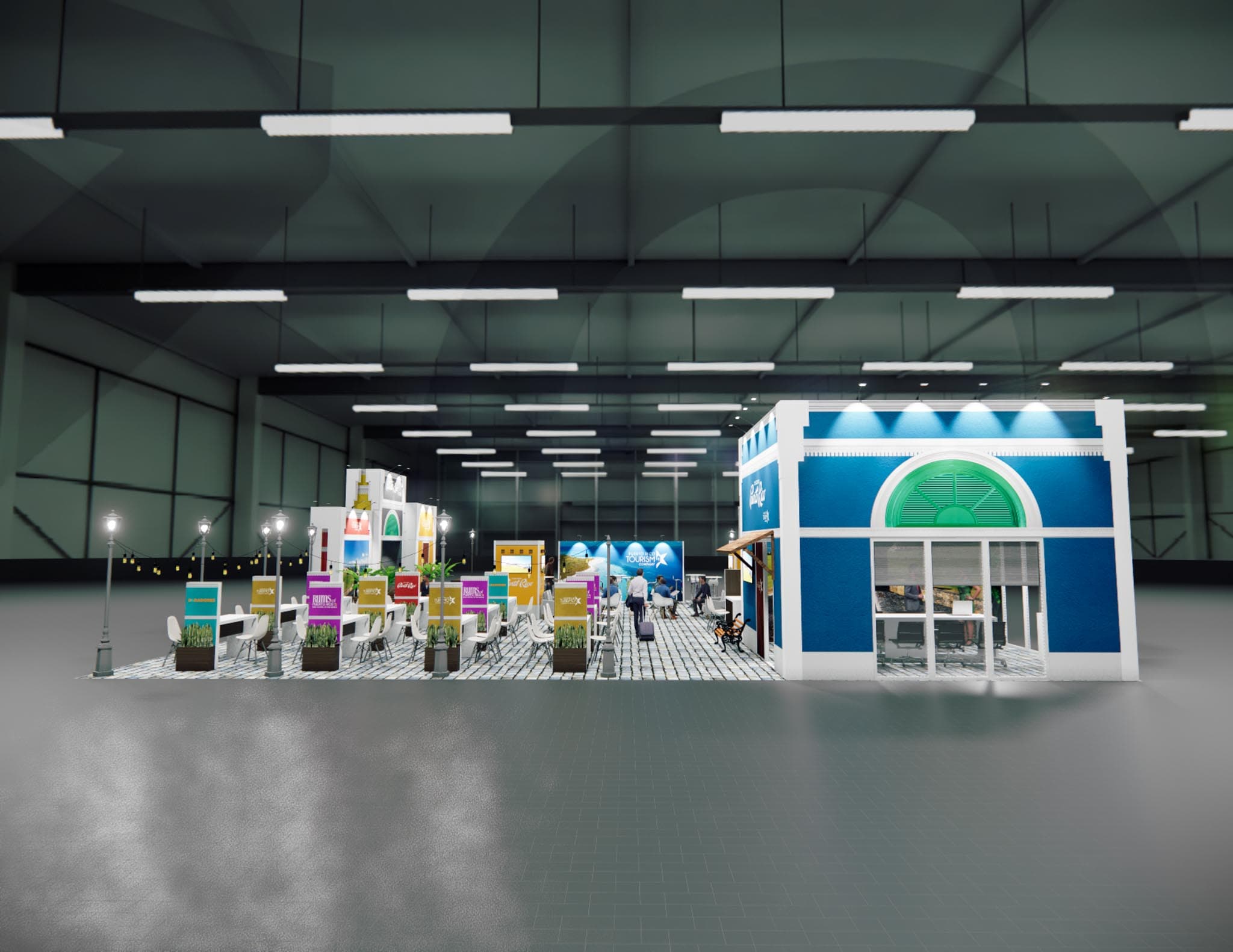 60 x 60 Trade Show Double Deck Stand Rental