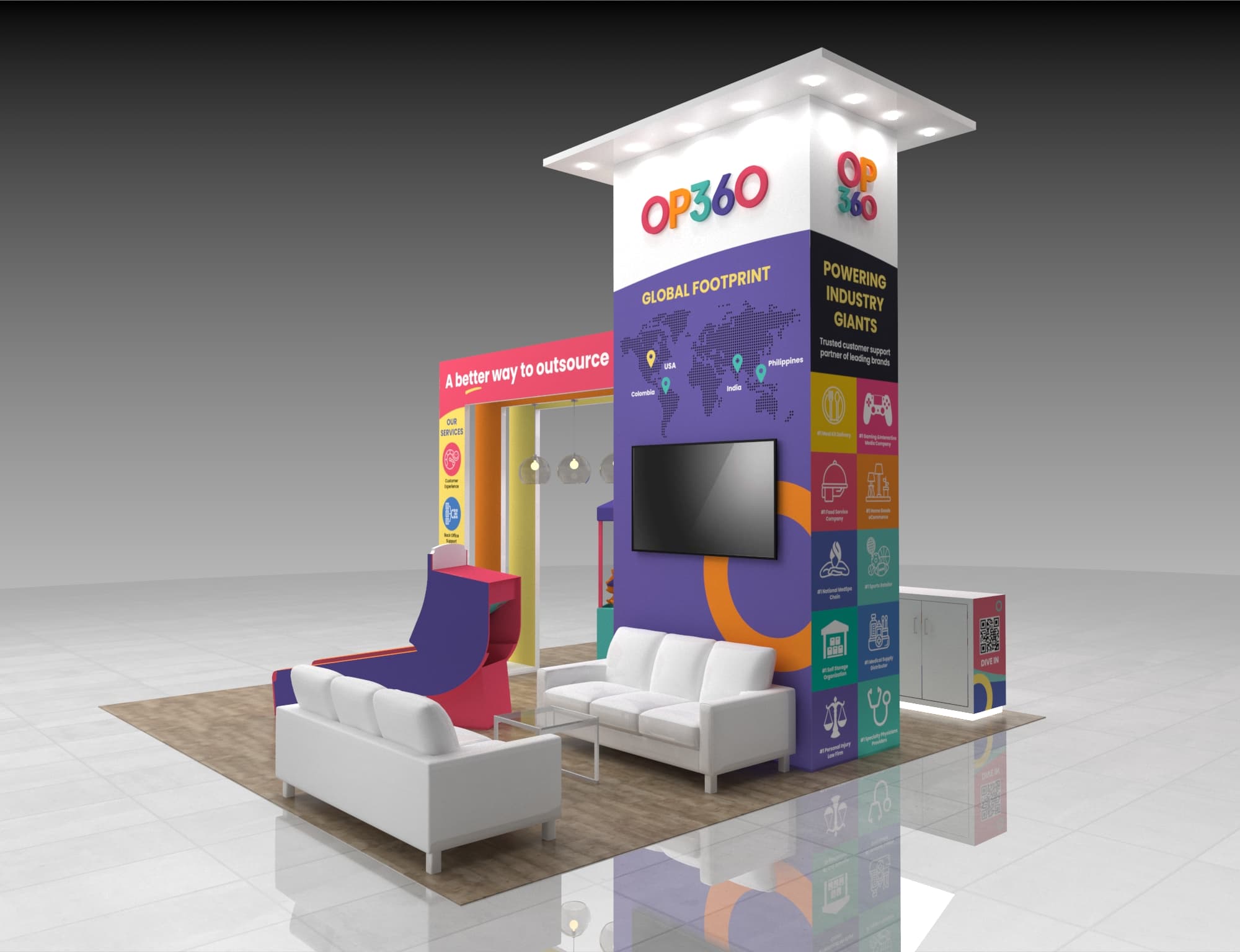 20x20 Booth Rental – Interactive Brand Experience Exhibit