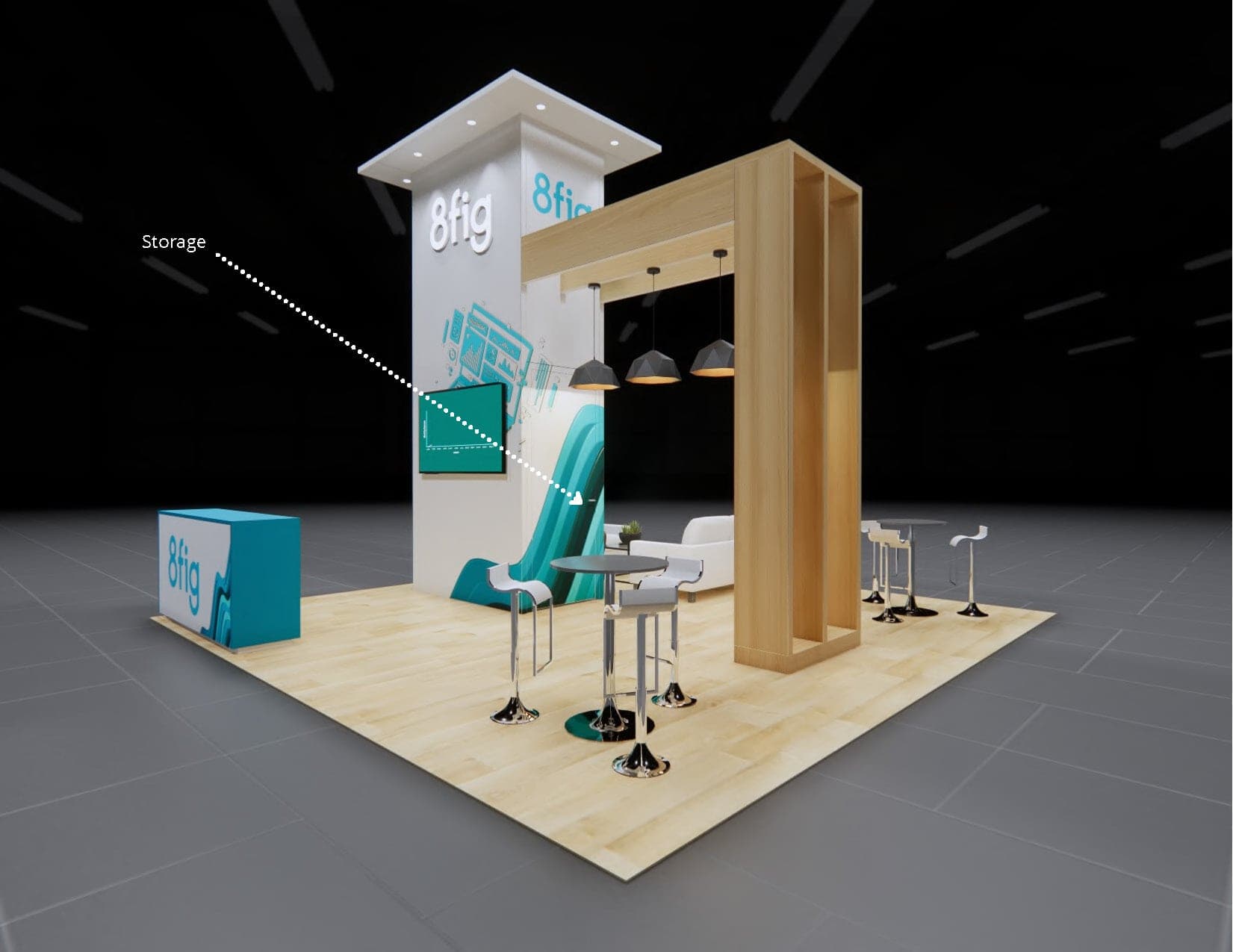 NAVC trade show display rental 20 x 20 exhibit Orlando
