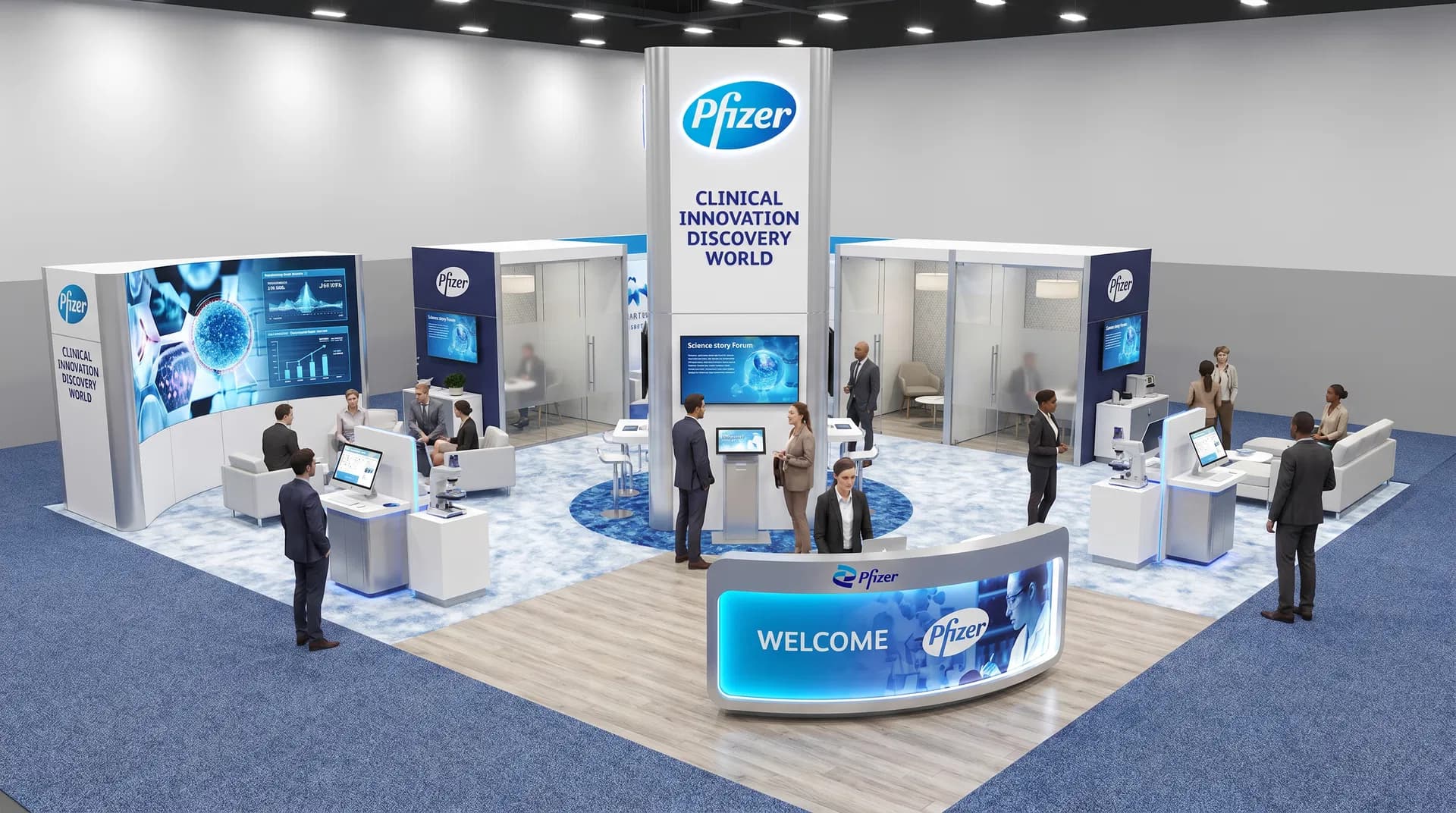 60 x 60 Florida Trade Show Exhibit Rental 06