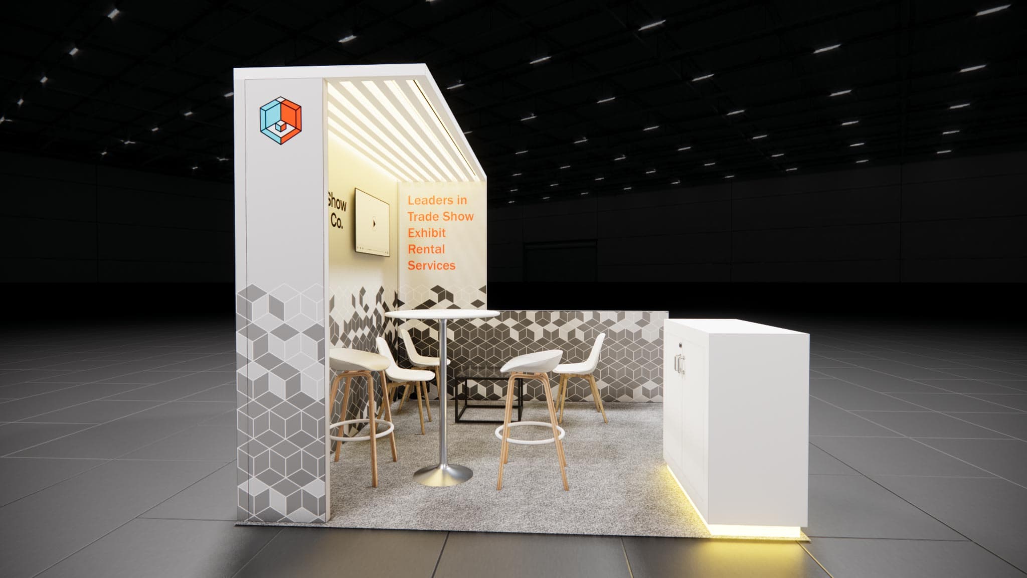 10 x 10 Inline Affordable Exhibit Rental — CES, Las Vegas