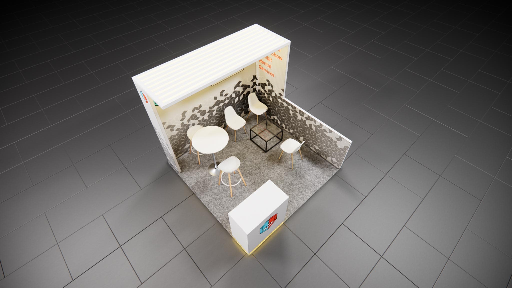 10 x 10 Inline Affordable Exhibit Rental — CES, Las Vegas