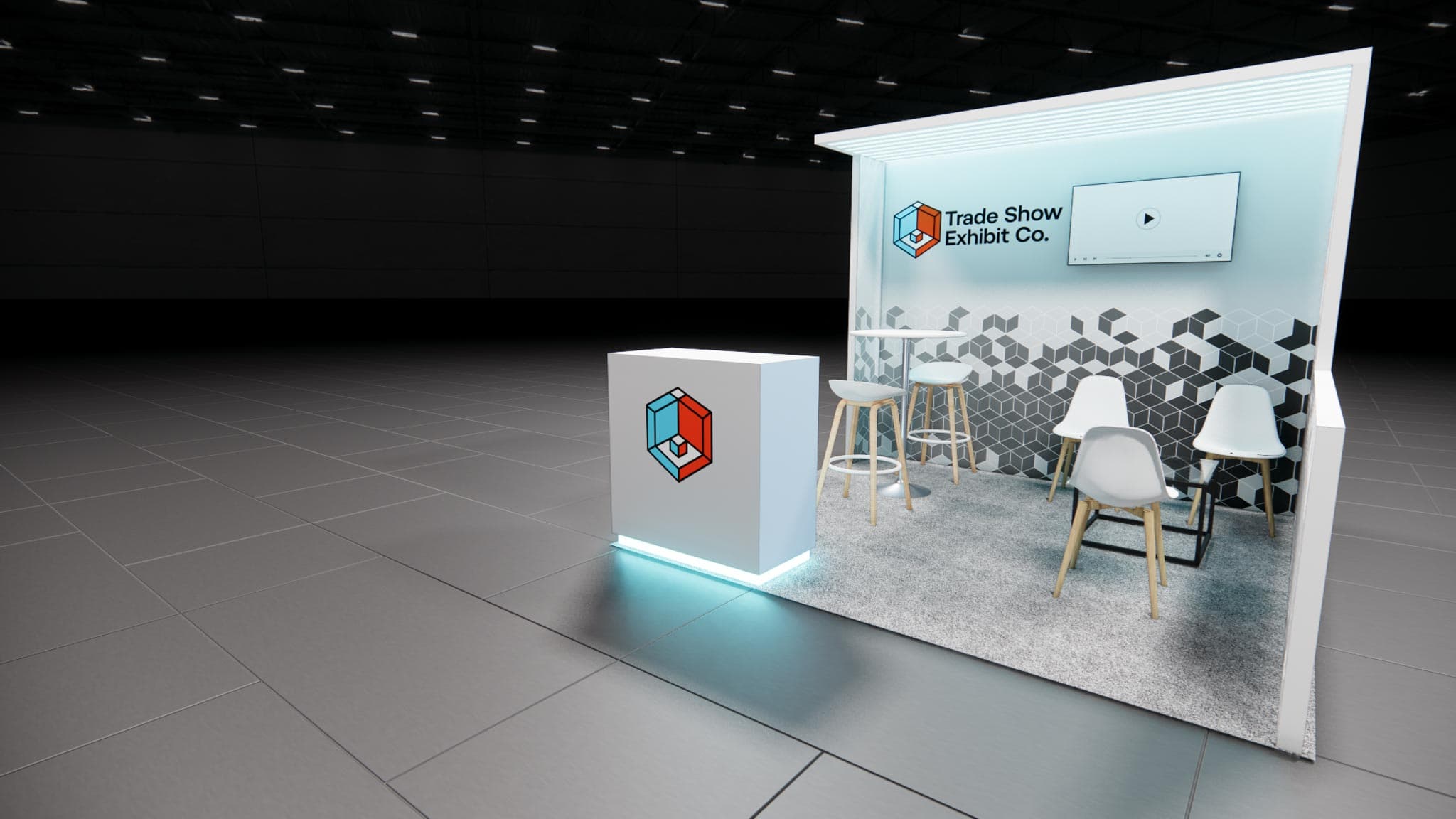 10 x 10 Inline Affordable Exhibit Rental — CES, Las Vegas
