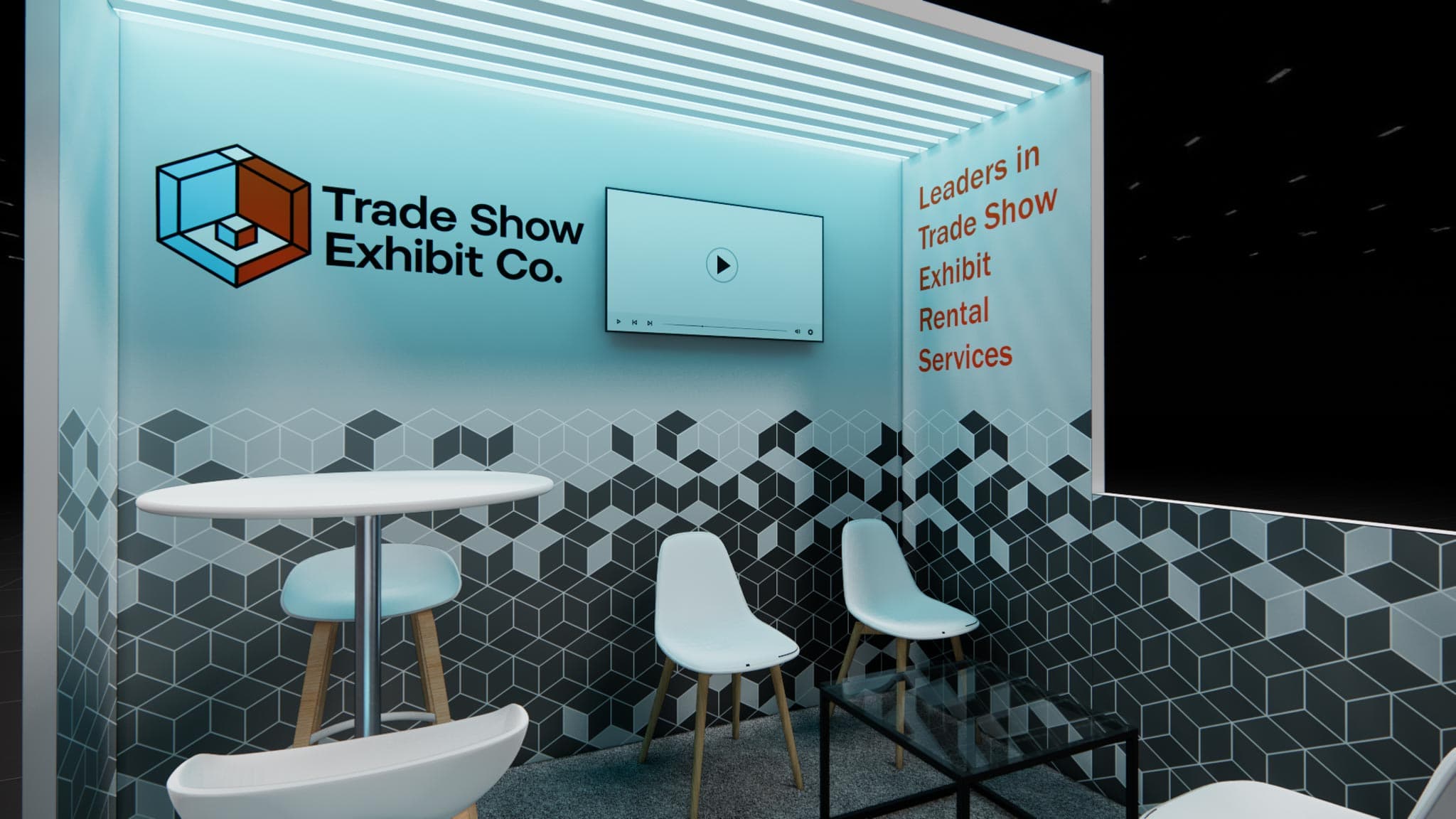 10 x 10 Inline Affordable Exhibit Rental — CES, Las Vegas