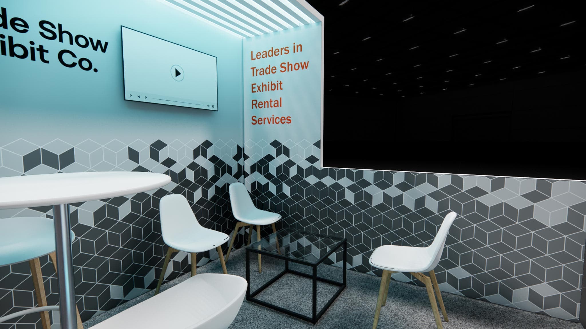 10 x 10 Inline Affordable Exhibit Rental — CES, Las Vegas