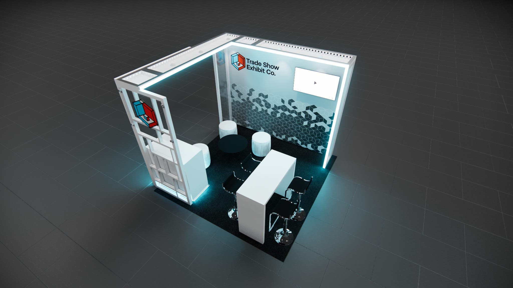 10 x 10 Inline Affordable Exhibit Rental — CES, Las Vegas