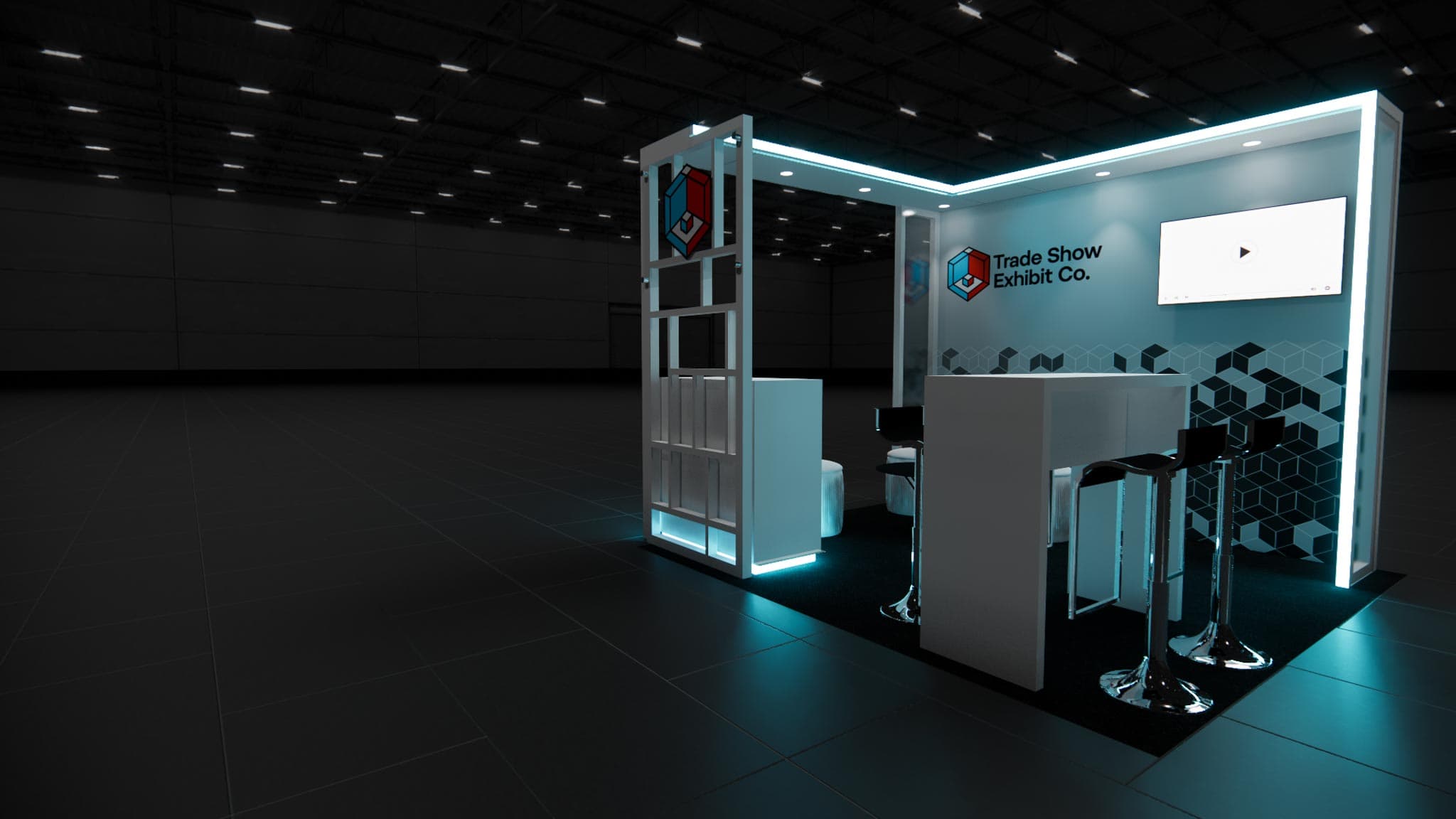 10 x 10 Inline Affordable Exhibit Rental — CES, Las Vegas