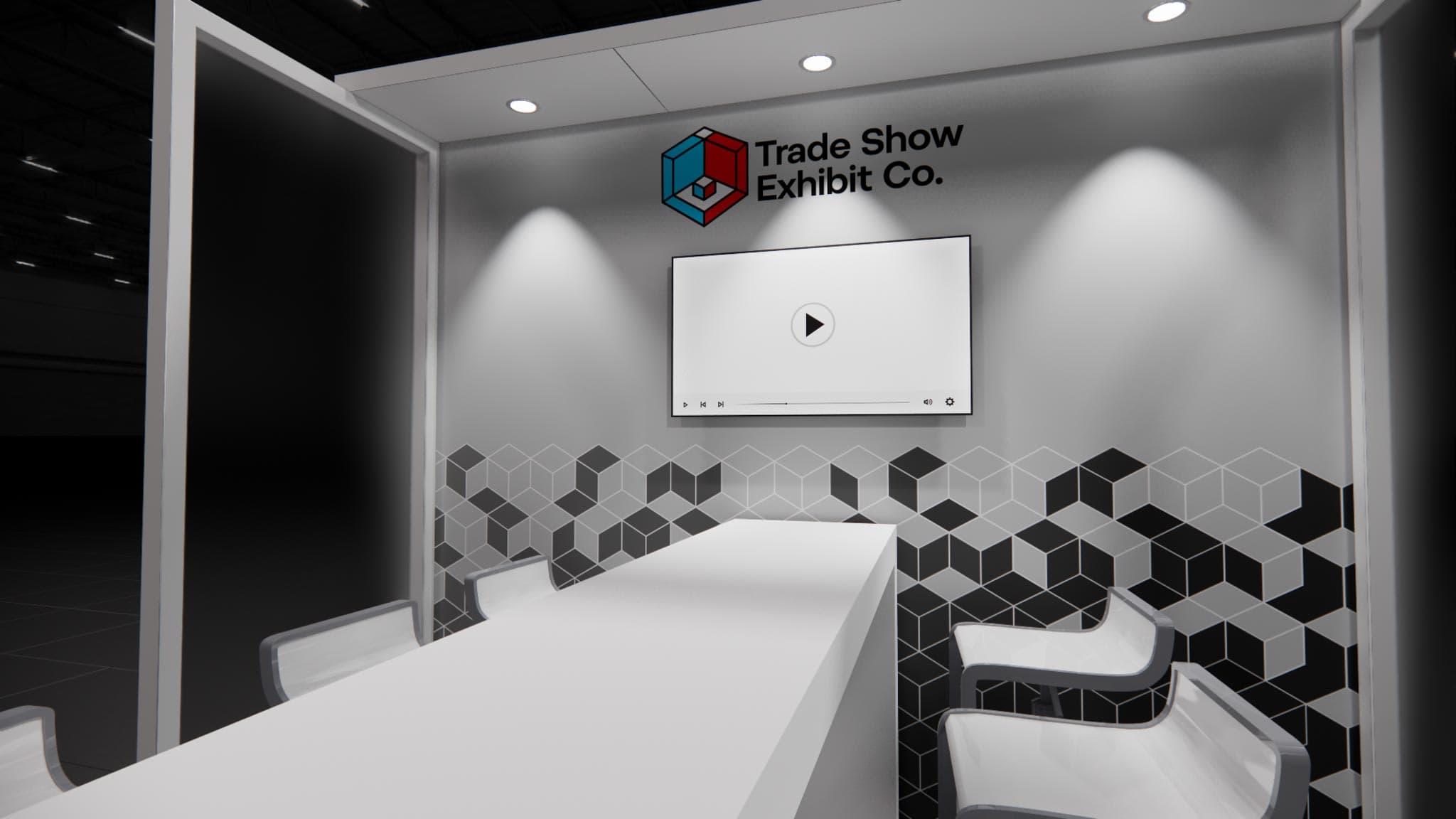 10 x 10 Inline Affordable Exhibit Rental — CES, Las Vegas