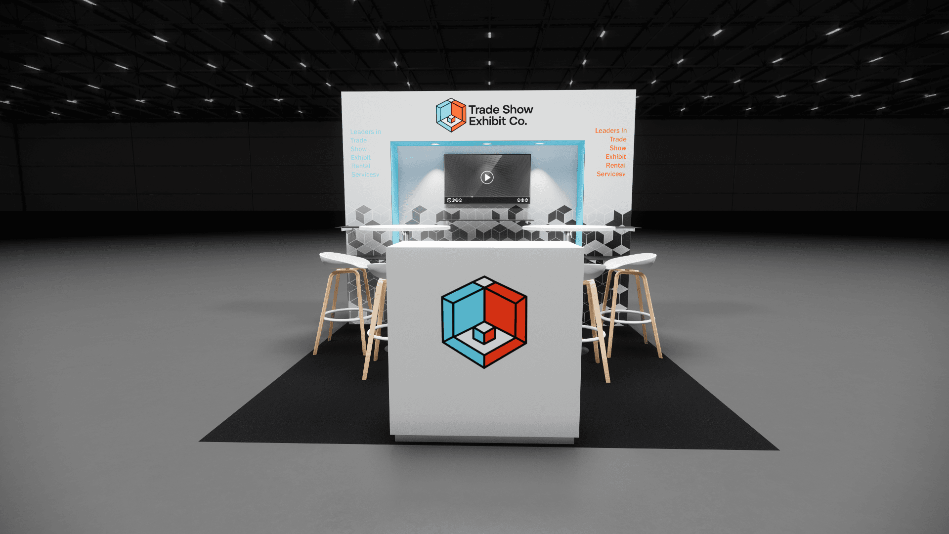 10 x 10 Inline Affordable Exhibit Rental — CES, Las Vegas