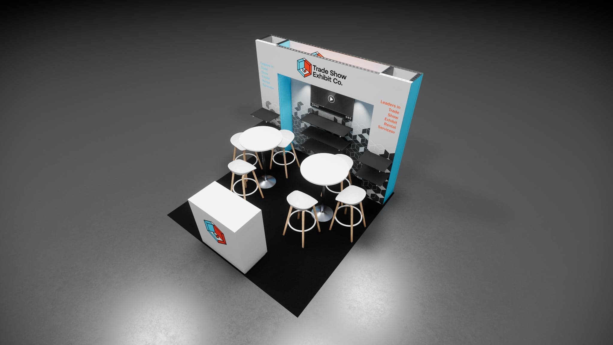 10 x 10 Inline Affordable Exhibit Rental — CES, Las Vegas