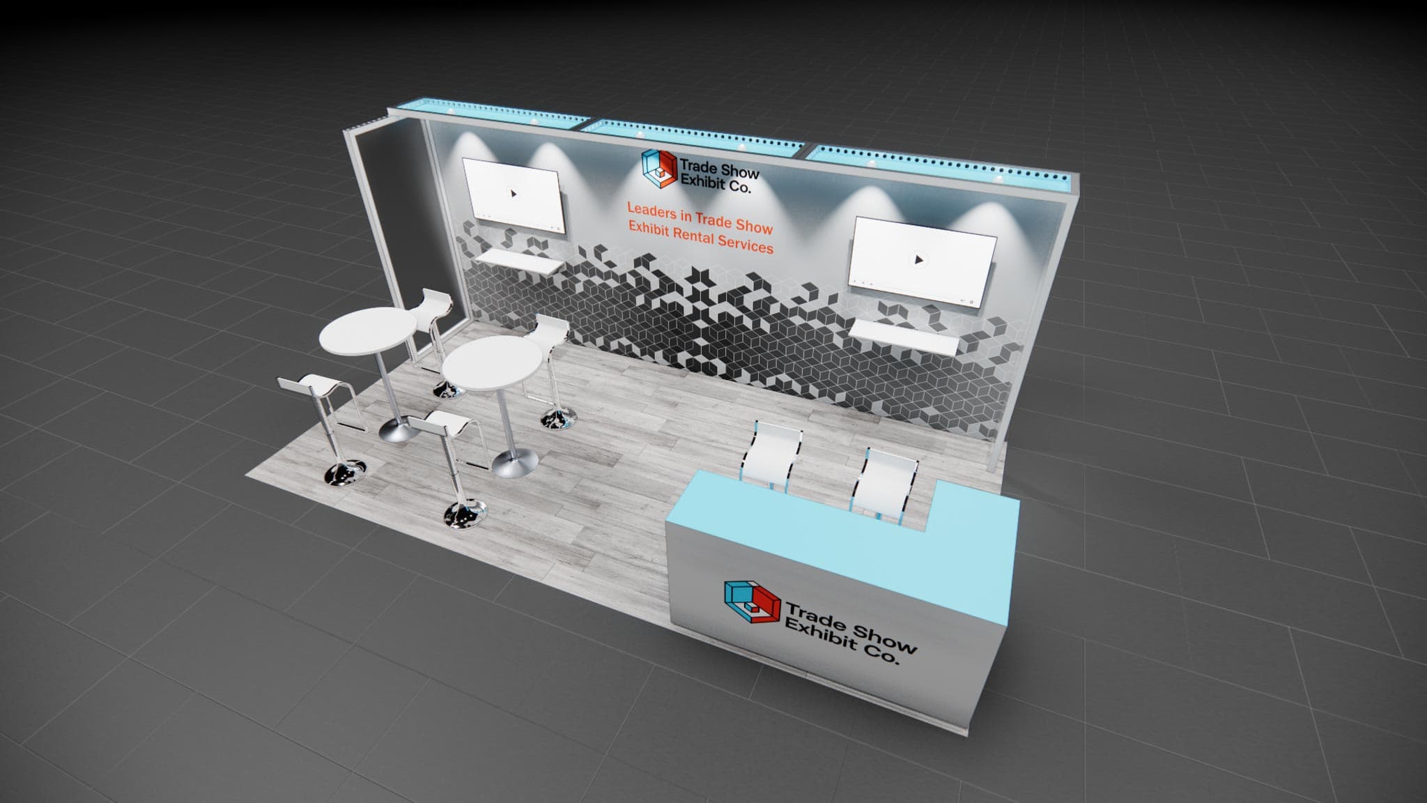 10 x 20 Inline Affordable Exhibit Rental — CES, Las Vegas
