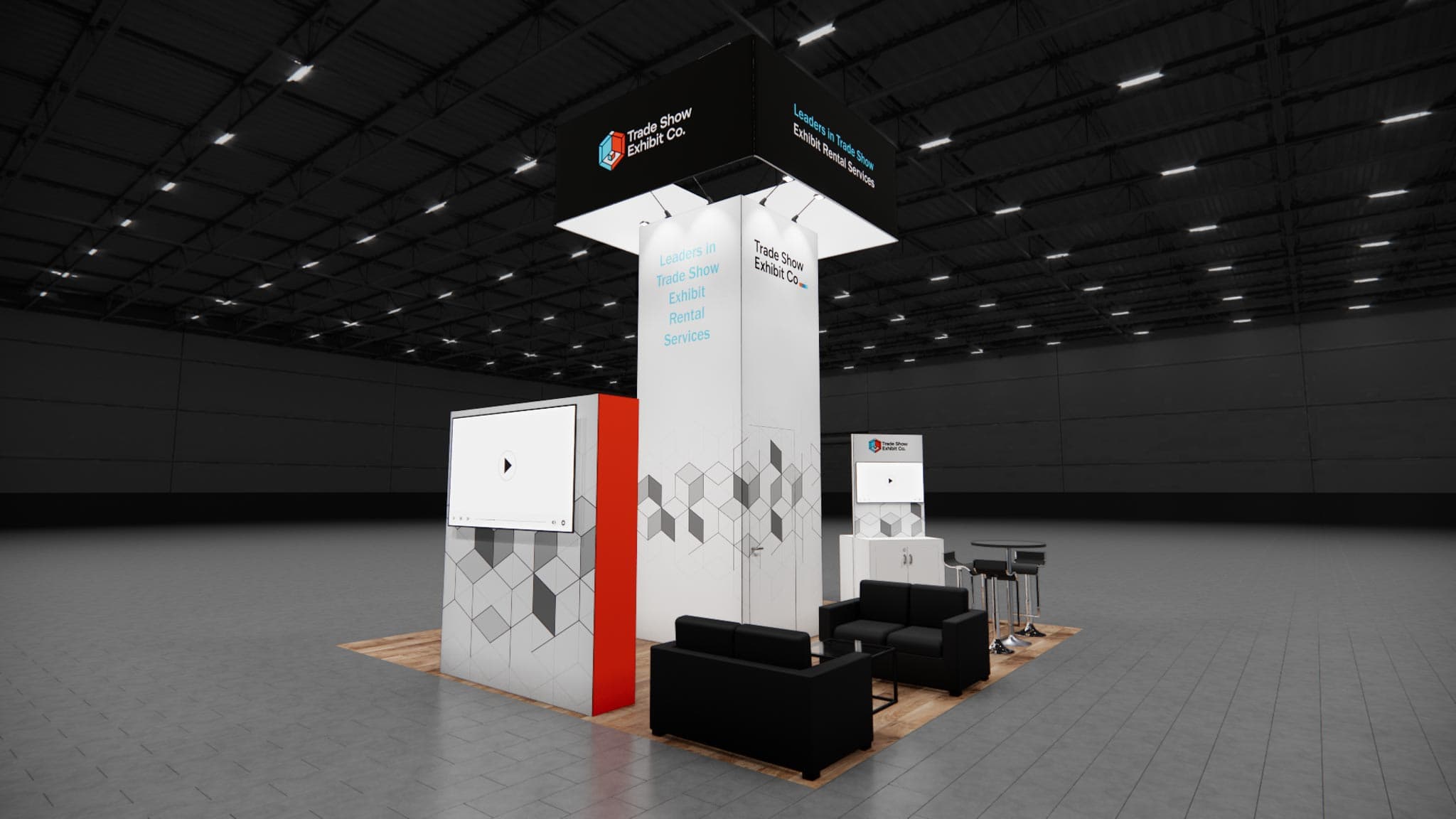20 x 20 Island Affordable Exhibit Rental — CES, Las Vegas