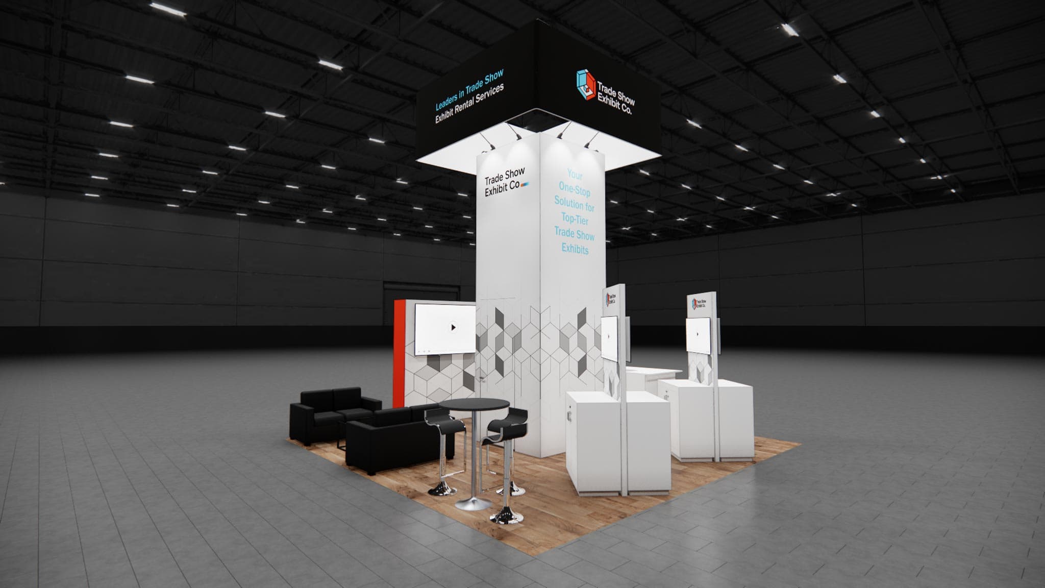 20 x 20 Island Affordable Exhibit Rental — CES, Las Vegas